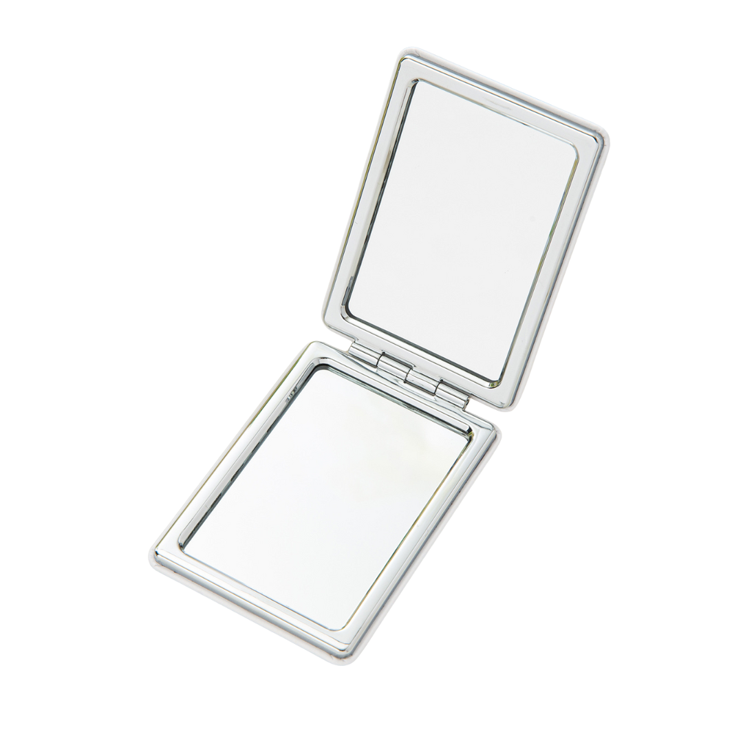 Pocket Folding Mirror Double-Sided Compact PU Makeup Mirror, Portable