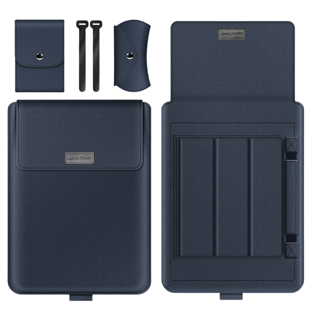 Multi-Size Laptop Sleeve with Built-In Stand
