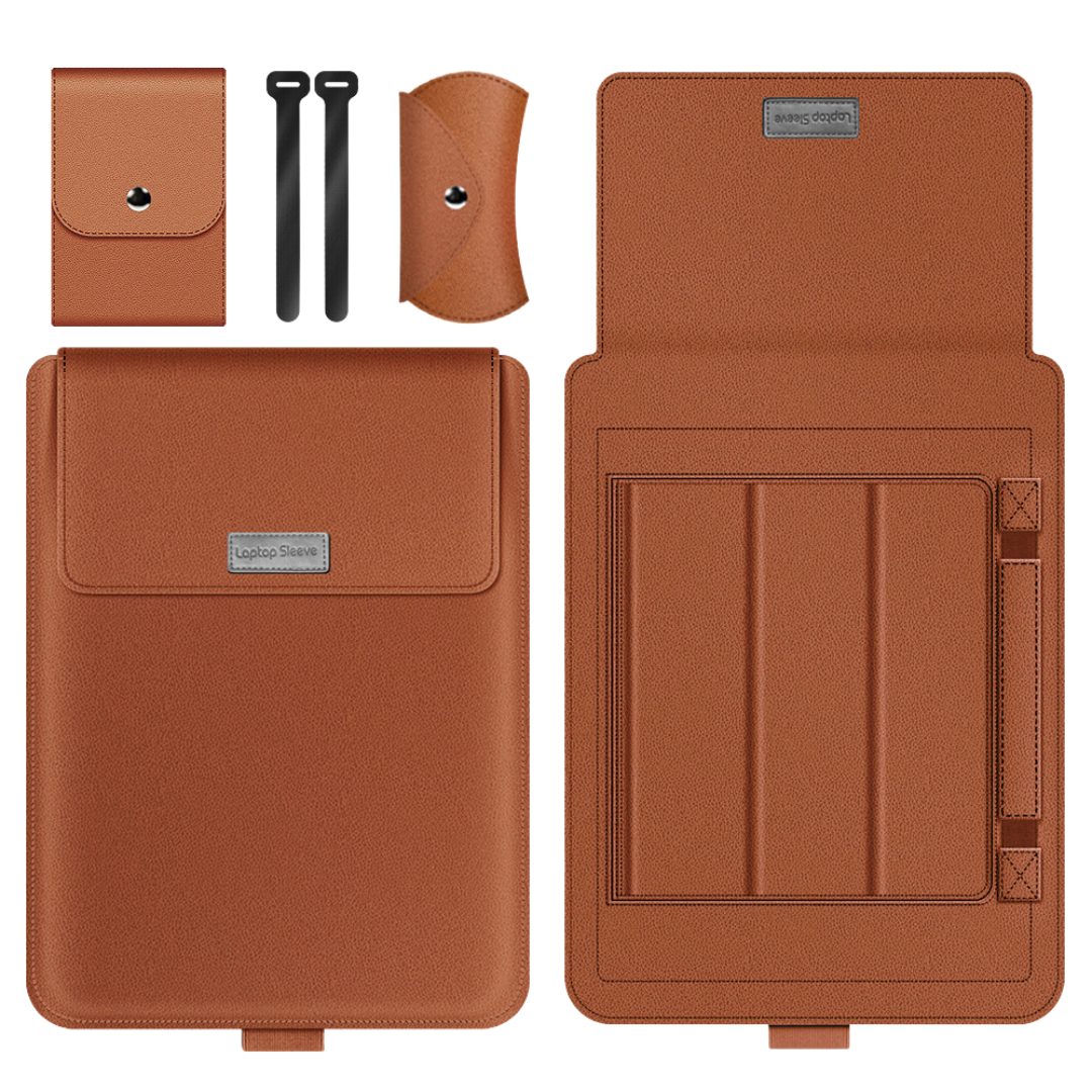 Multi-Size Laptop Sleeve with Built-In Stand