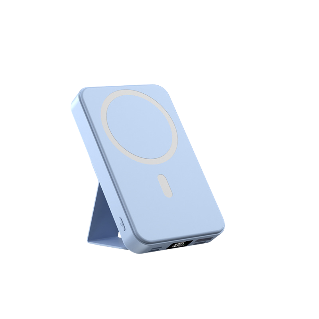 MagSafe Wireless Power Bank – Built-In Cable & Foldable Stand