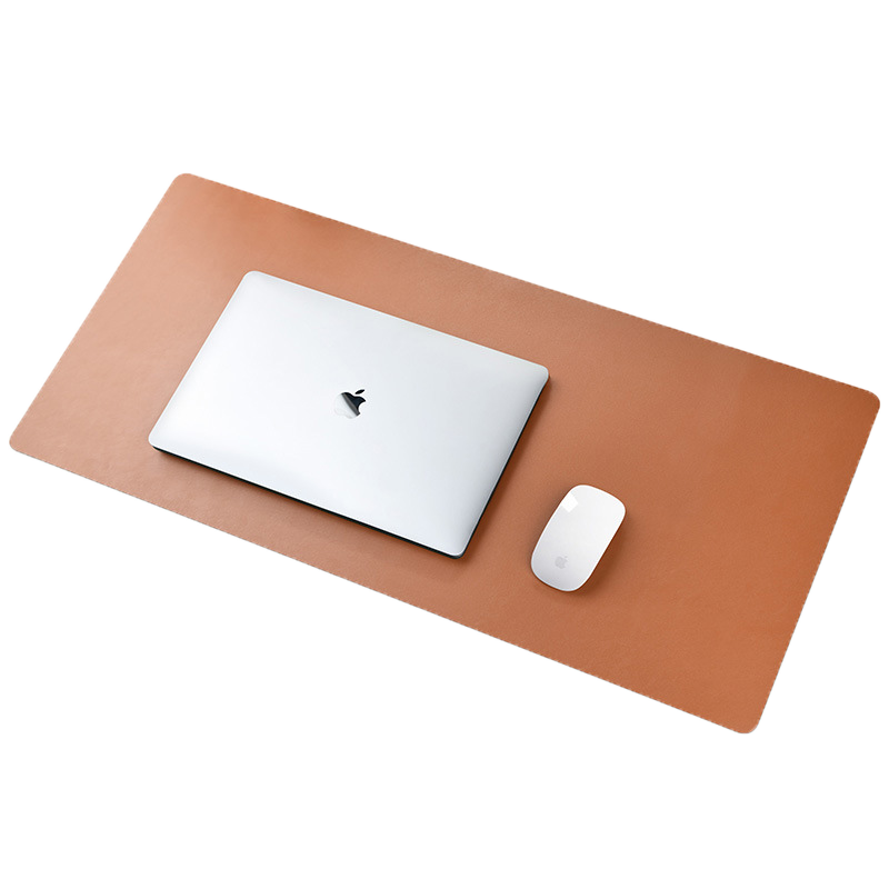 PU Leather Desk Mat Large Waterproof Keyboard & Mouse Pad, Solid Color, Double-Sided