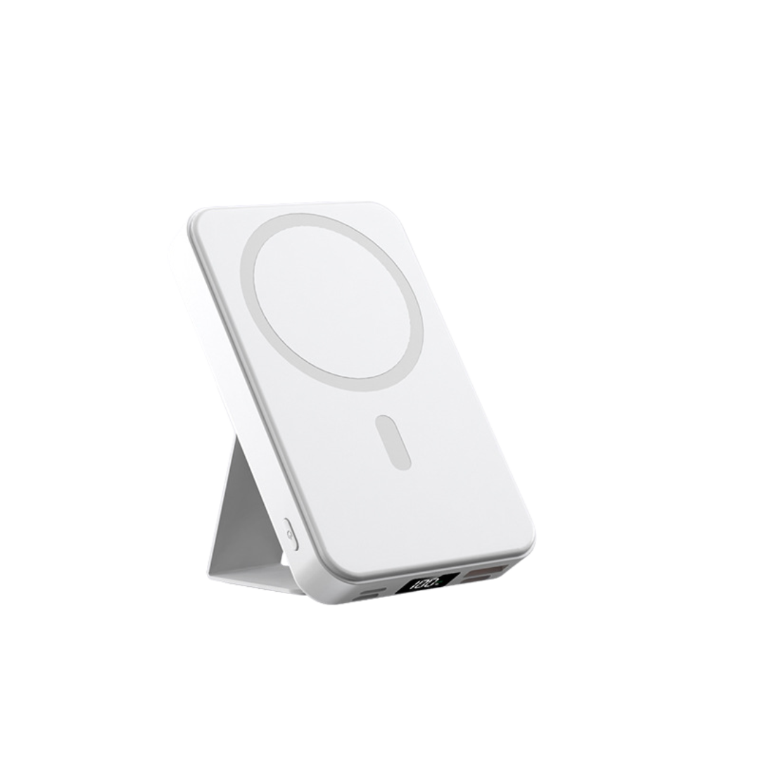 MagSafe Wireless Power Bank – Built-In Cable & Foldable Stand