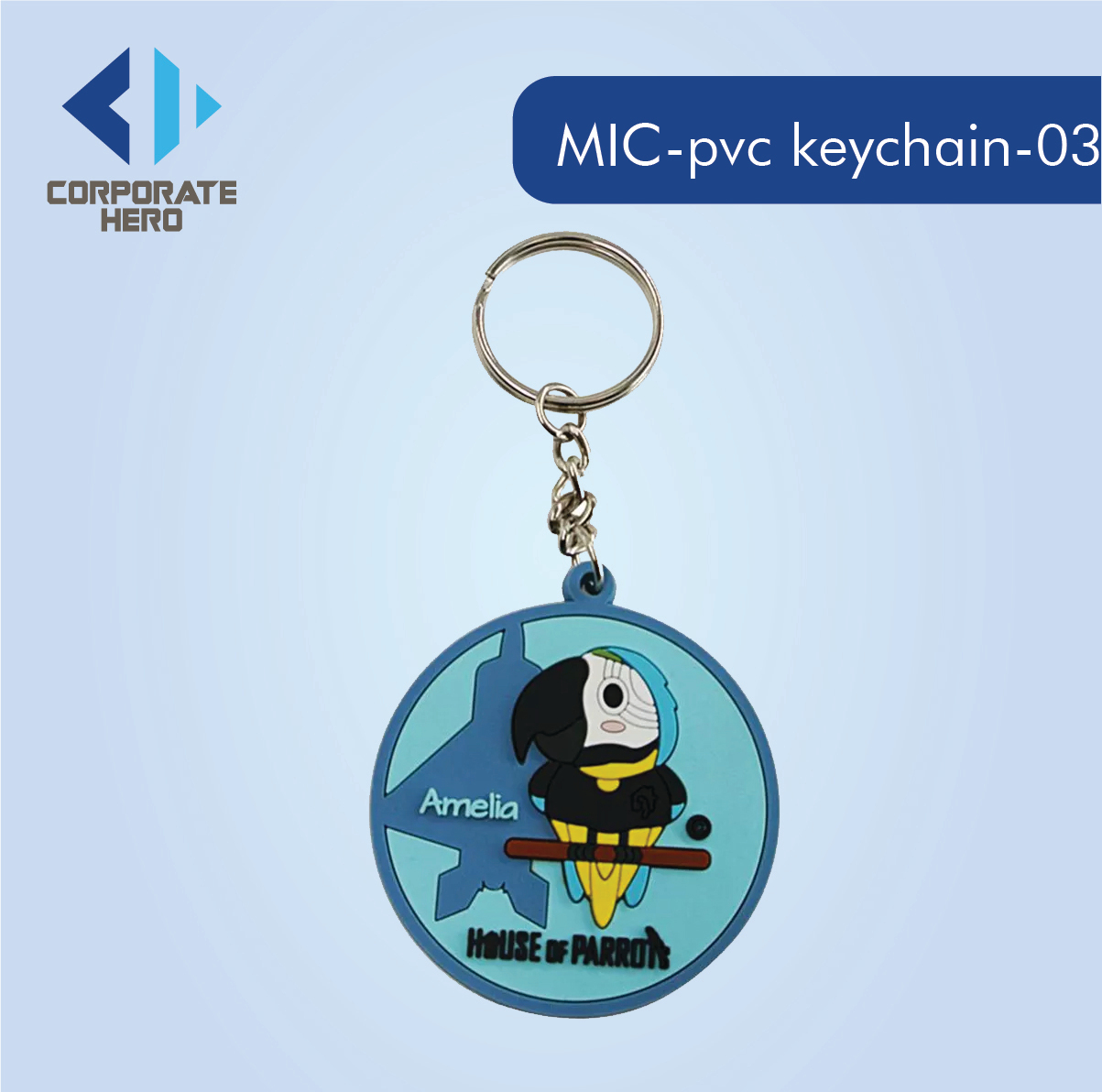 Bulk Small Cat PVC Keychain Custom Personalized