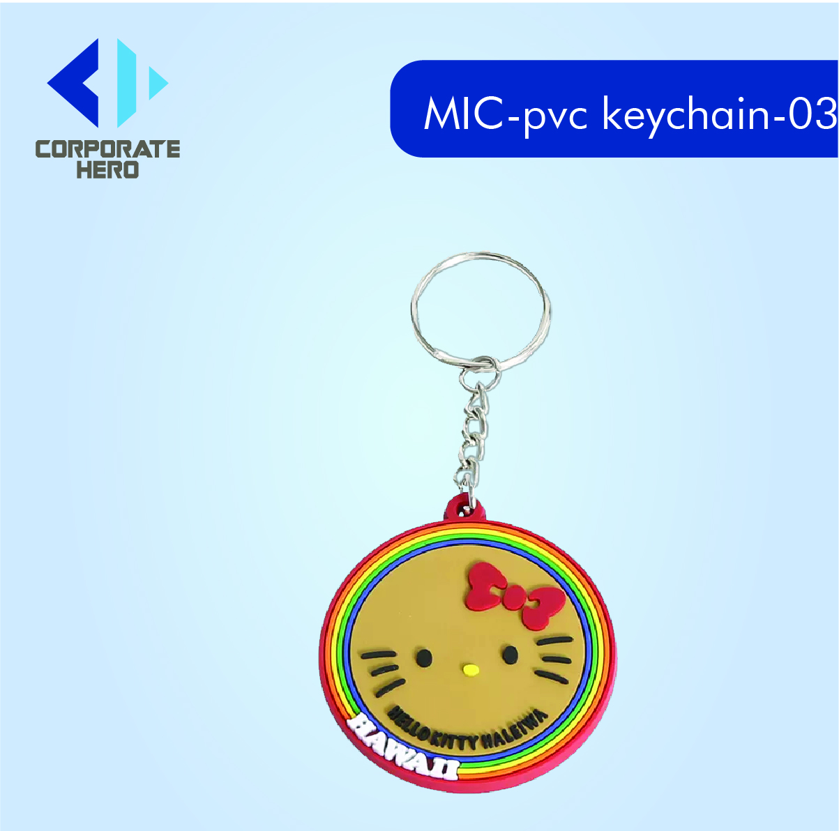 Bulk Small Cat PVC Keychain Custom Personalized