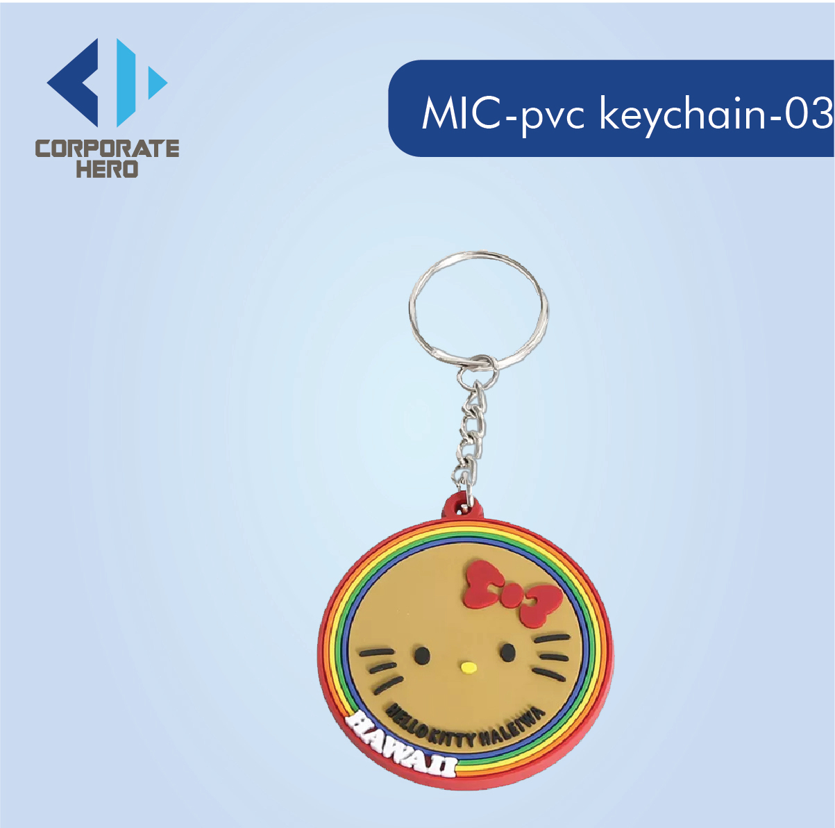 Bulk Small Cat PVC Keychain Custom Personalized