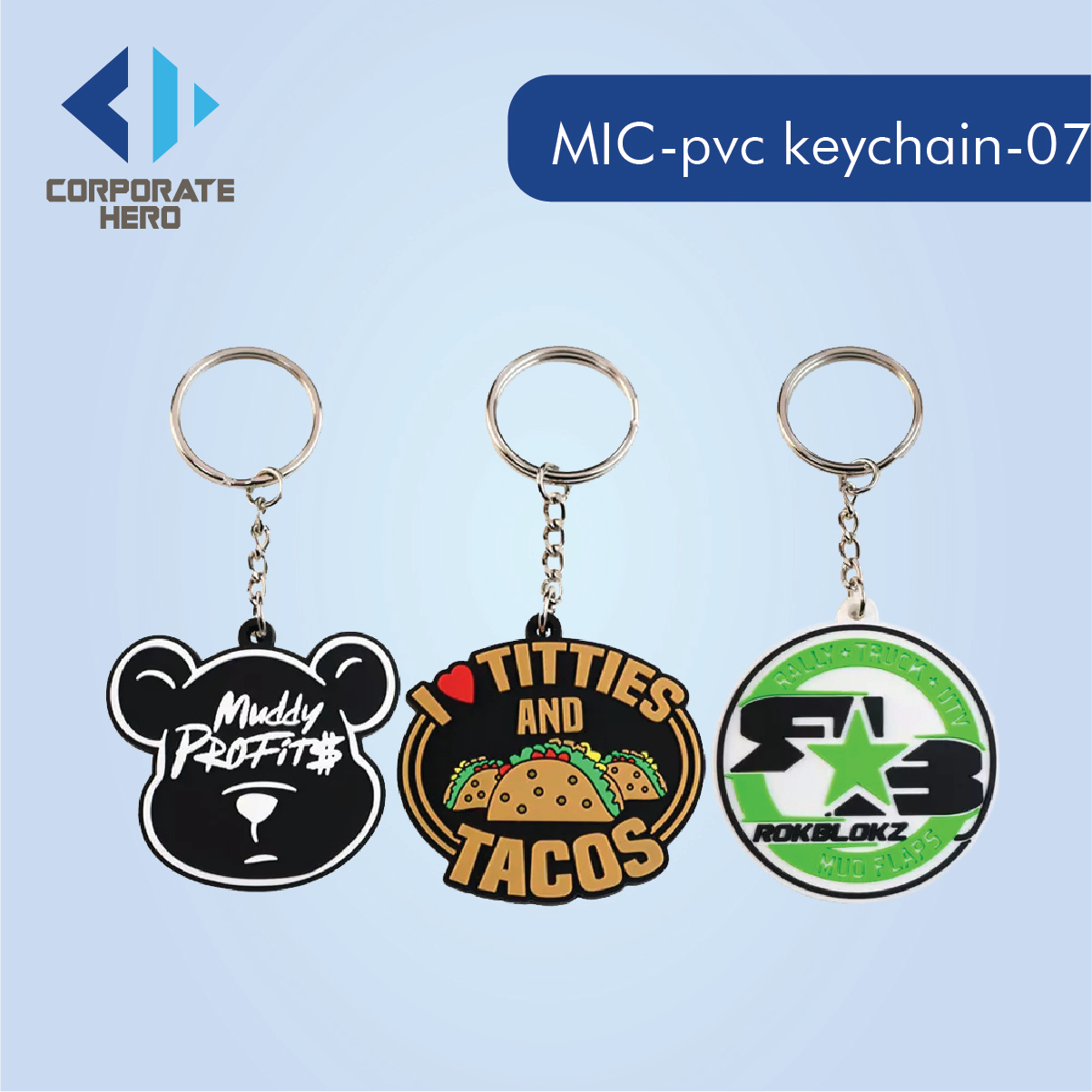 Portable Soft PVC Keychain Custom Personalized