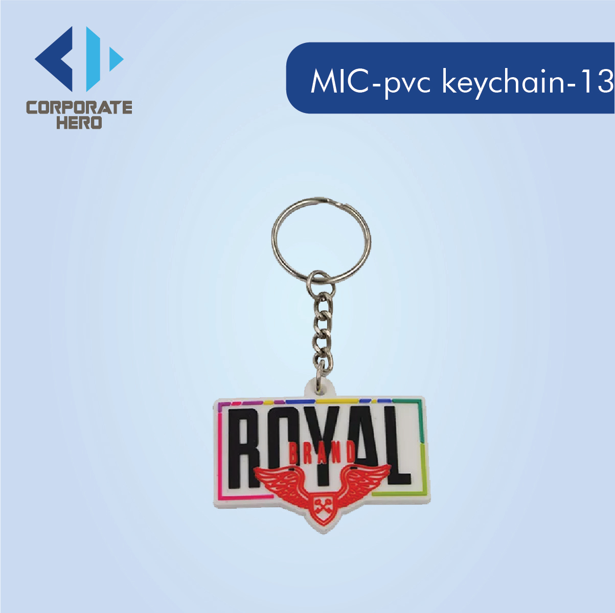 Letter Logos PVC Keychain Custom Personalized