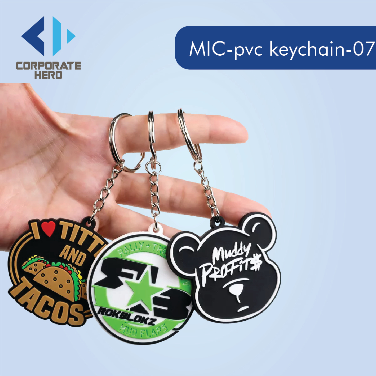 Portable Soft PVC Keychain Custom Personalized