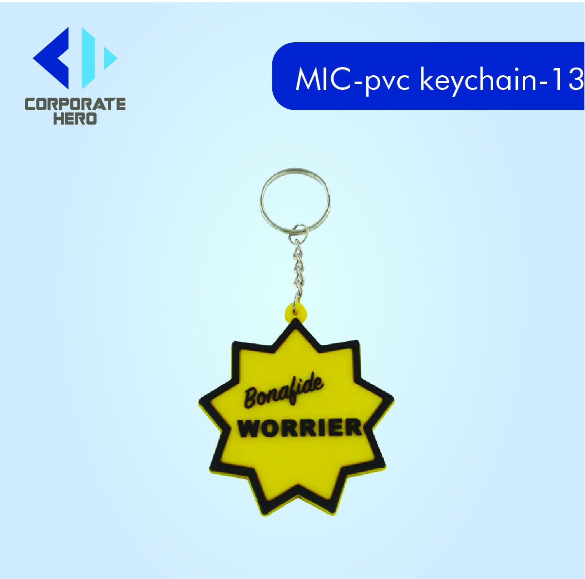 Letter Logos PVC Keychain Custom Personalized