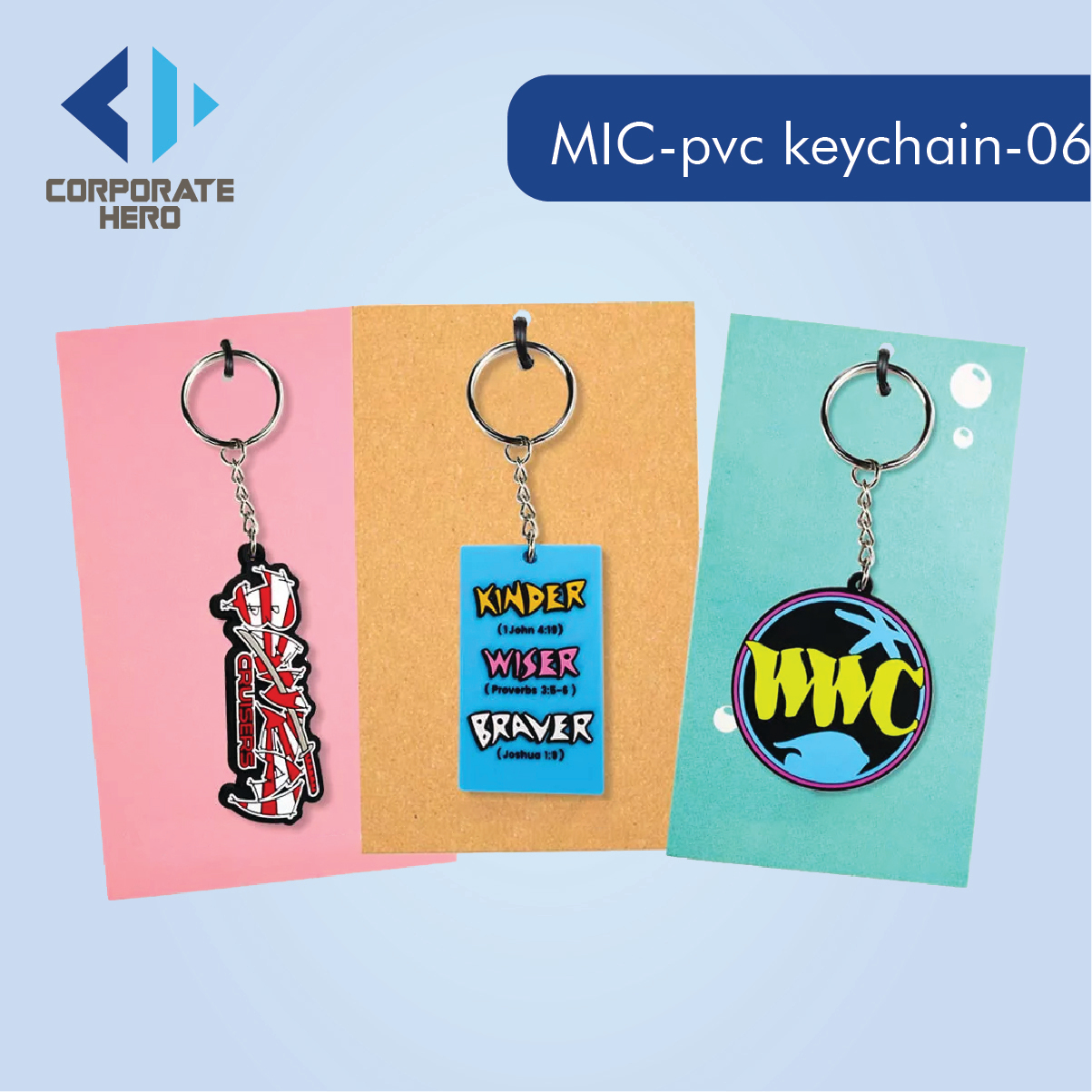 2D/3D Logo PVC Keychain Custom Personalized