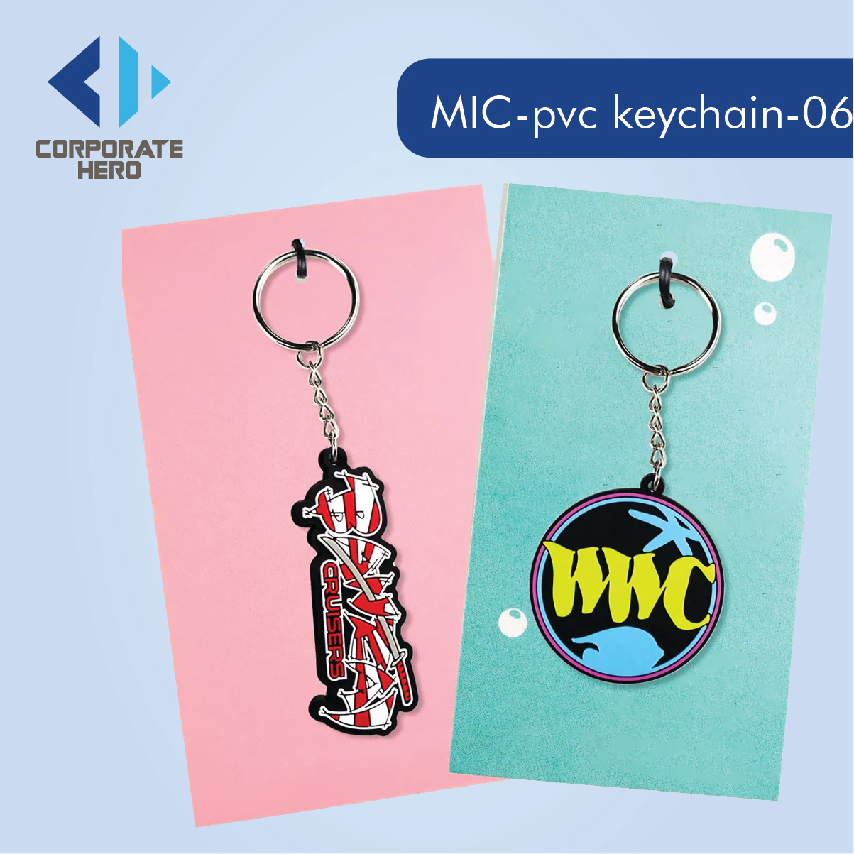 2D/3D Logo PVC Keychain Custom Personalized