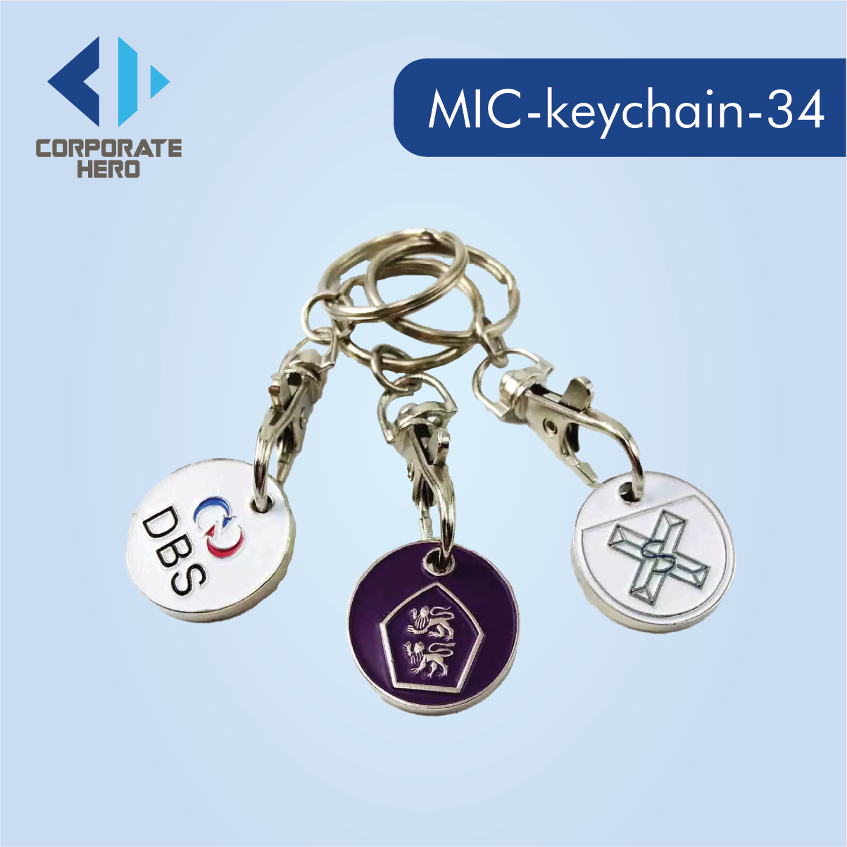 Cheap Custom Metal Trolley Token Keychain Custom Personalized