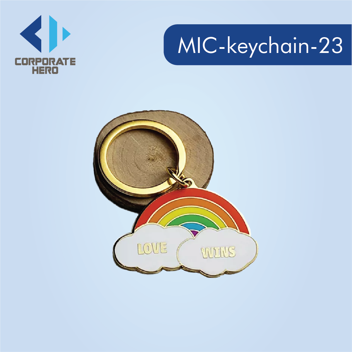 Fancy Logo Metal Keychain Custom Personalized