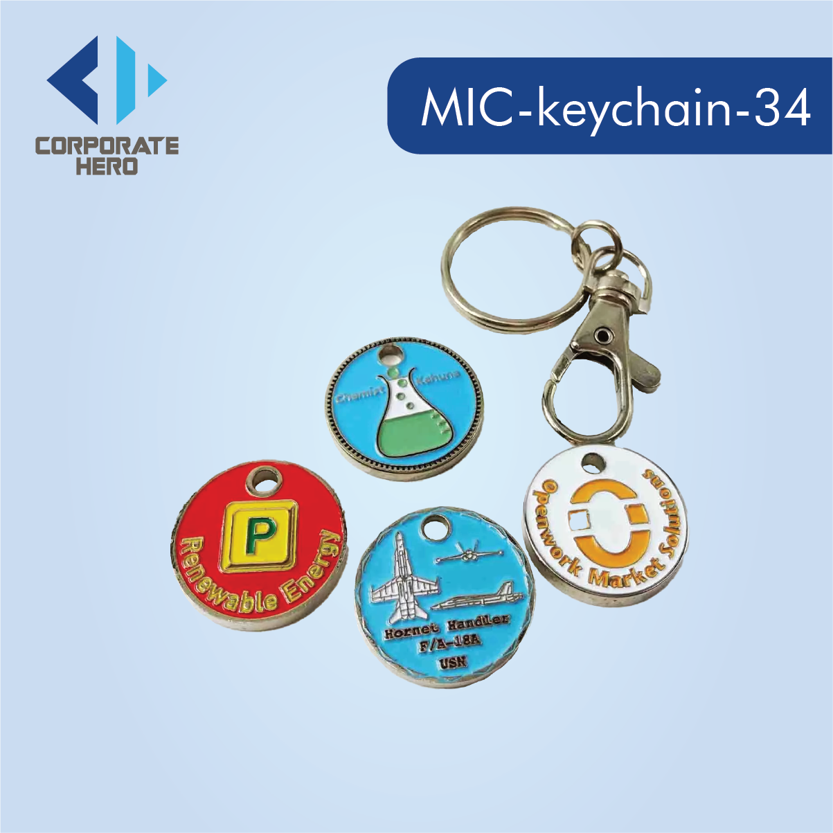 Cheap Custom Metal Trolley Token Keychain Custom Personalized
