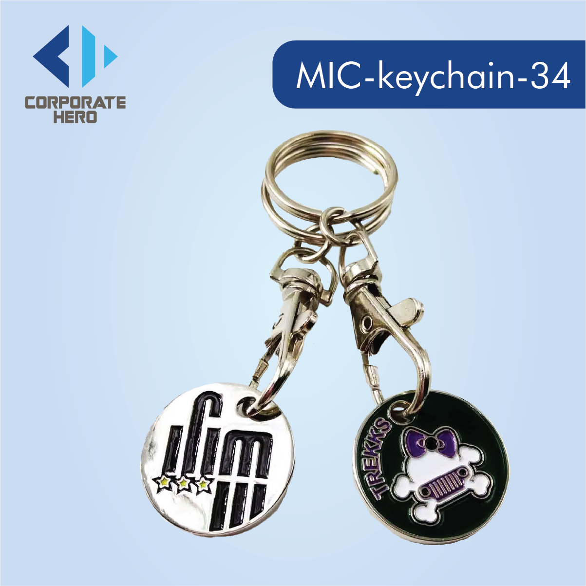 BQ Token Coins Cheap Metal Trolley Coins Keychain of Airport Design Custom Personaized