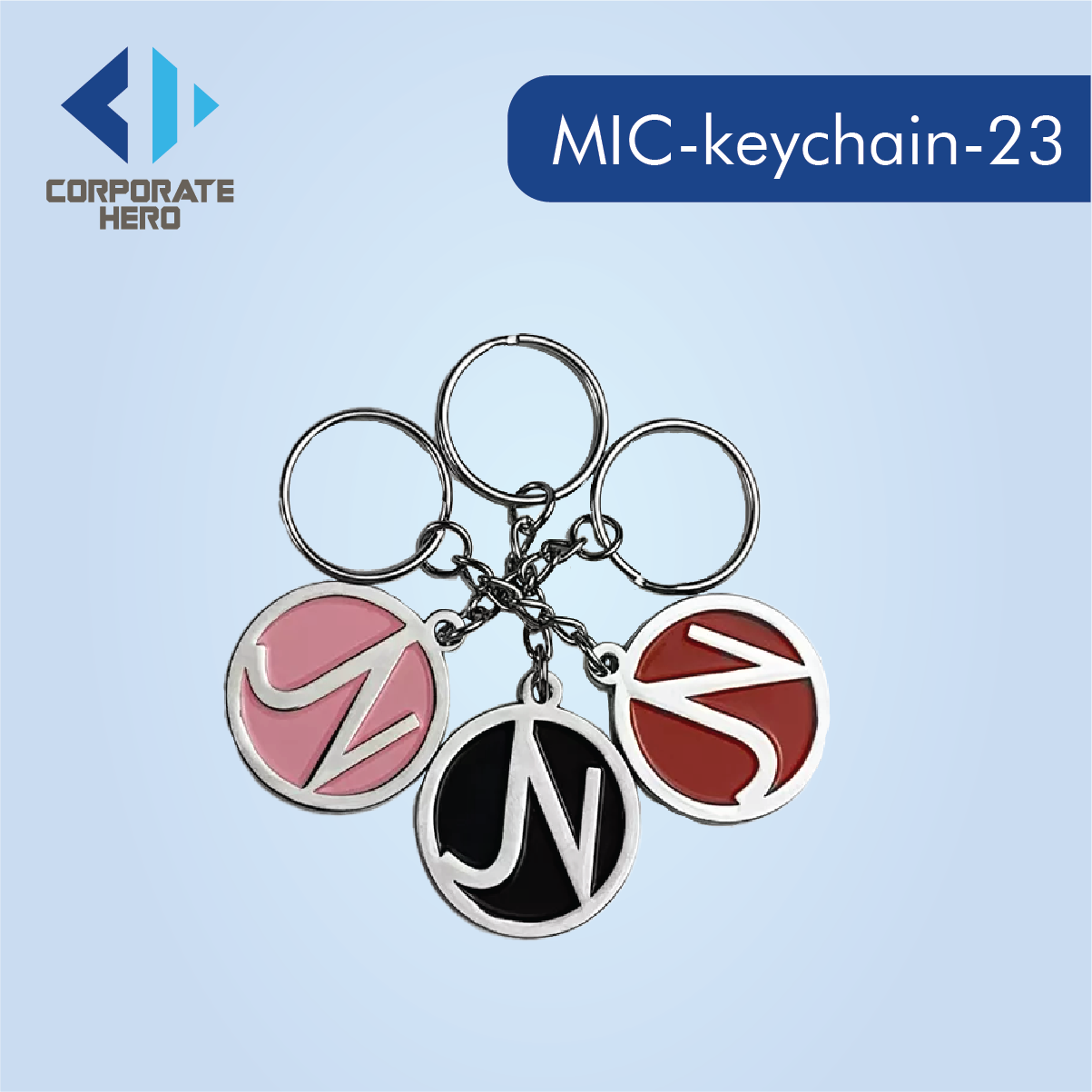 Fancy Logo Metal Keychain Custom Personalized