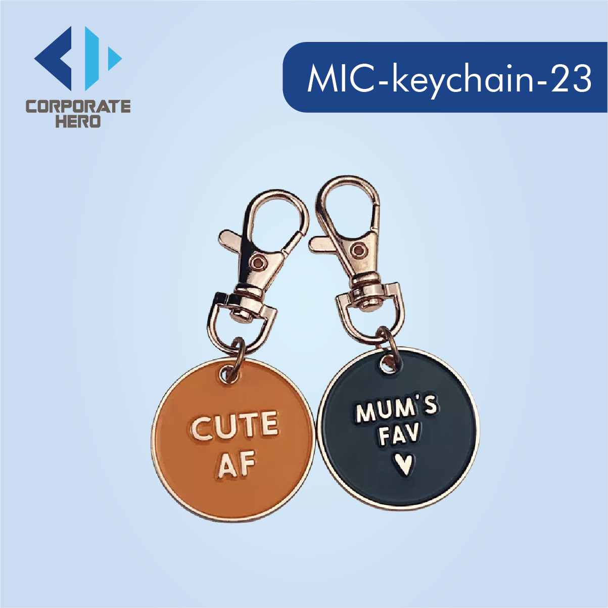 Fancy Logo Metal Keychain Custom Personalized