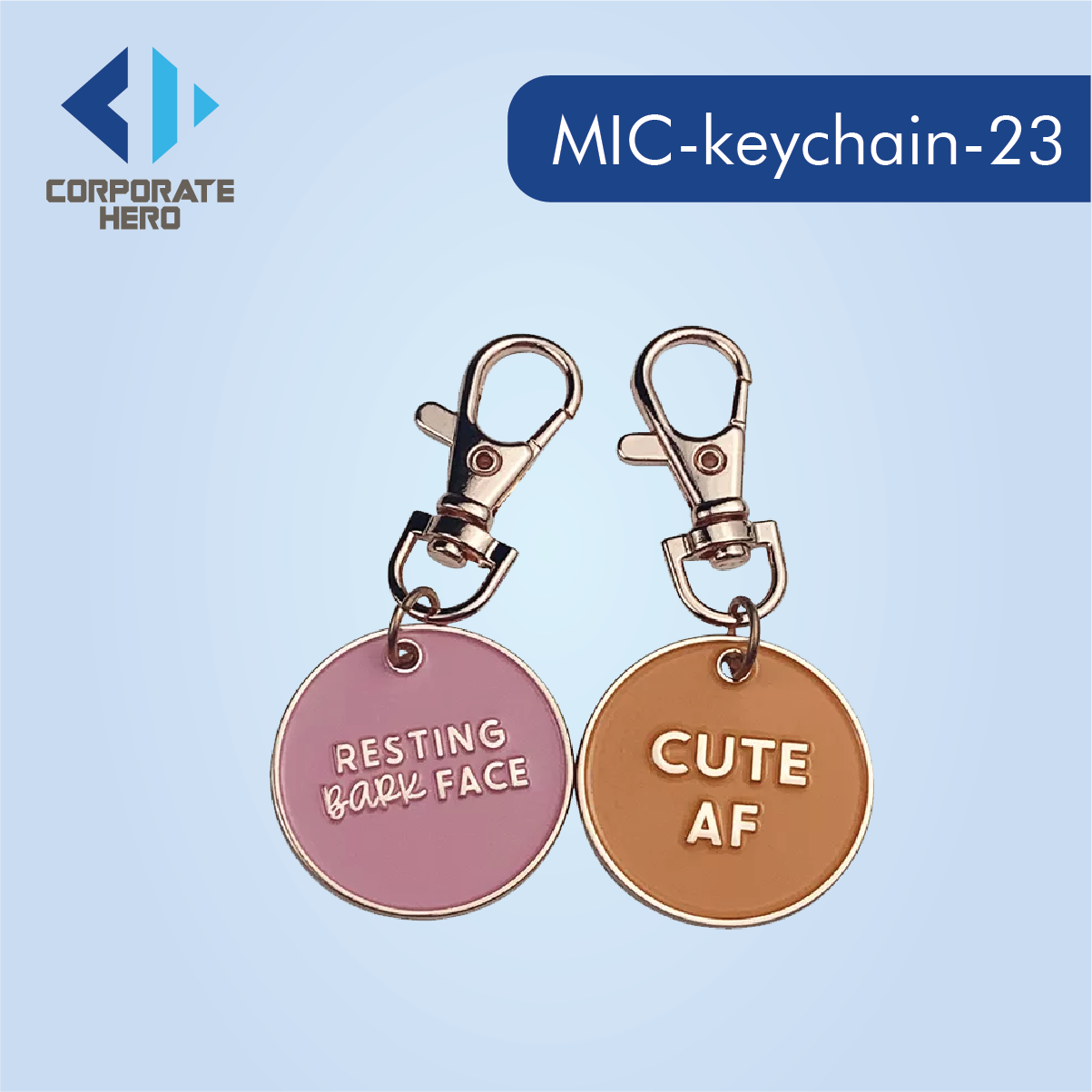 Fancy Logo Metal Keychain Custom Personalized