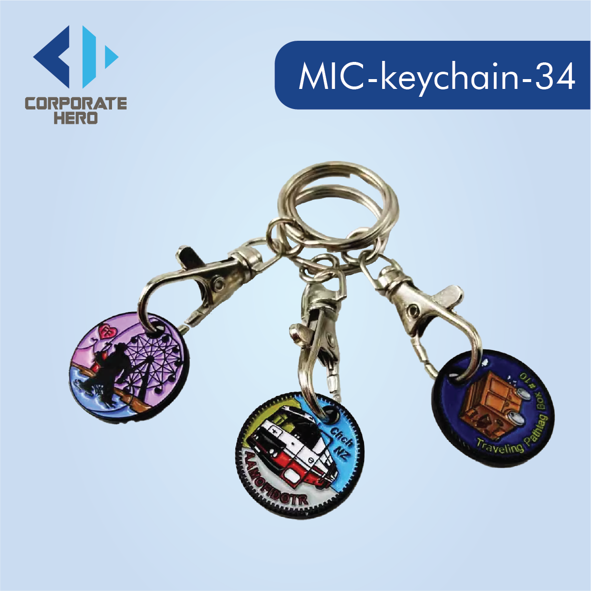 BQ Token Coins Cheap Metal Trolley Coins Keychain of Airport Design Custom Personaized