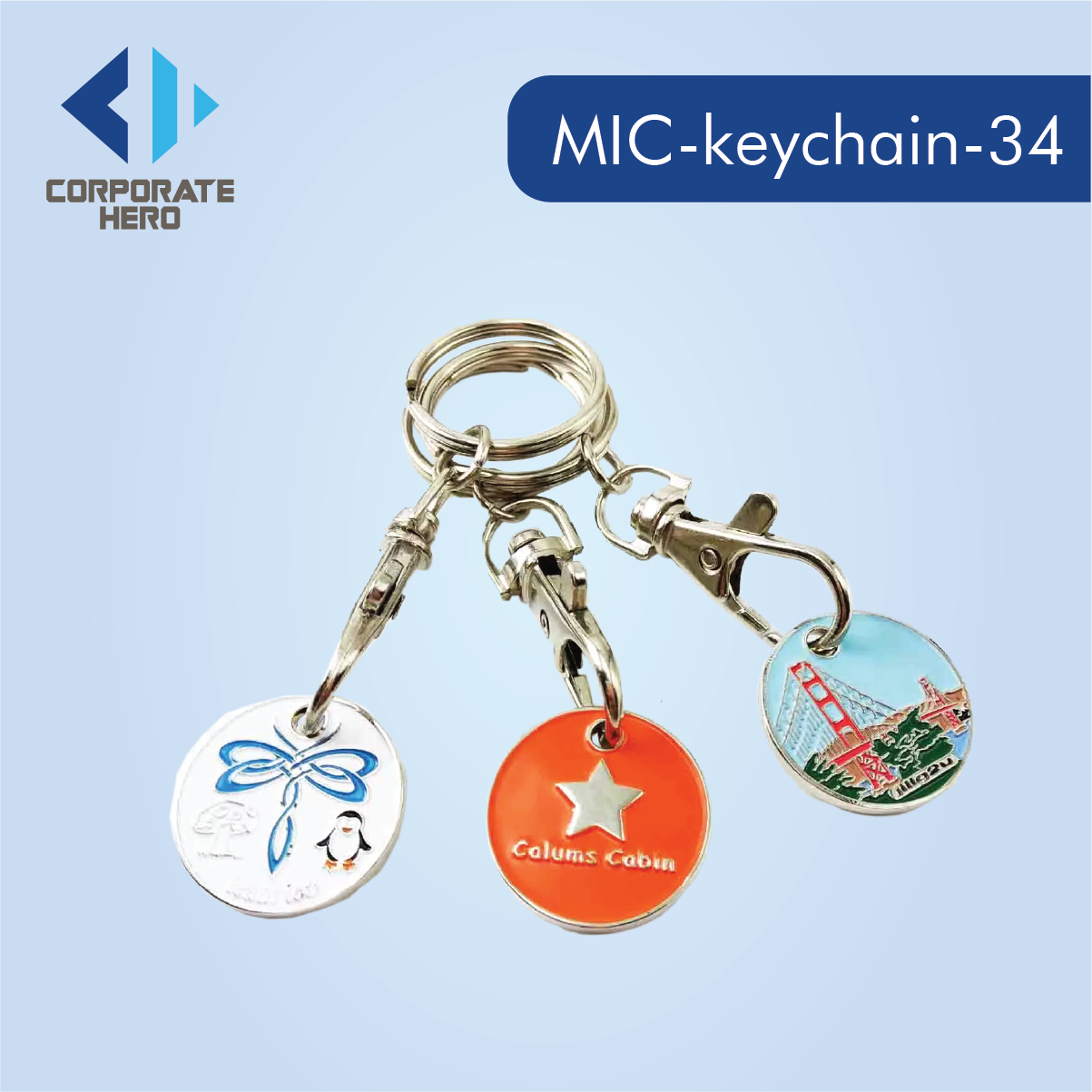 BQ Token Coins Cheap Metal Trolley Coins Keychain of Airport Design Custom Personaized