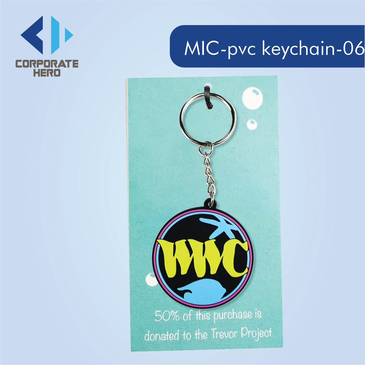 2D/3D Logo PVC Keychain Custom Personalized – Corporate Hero