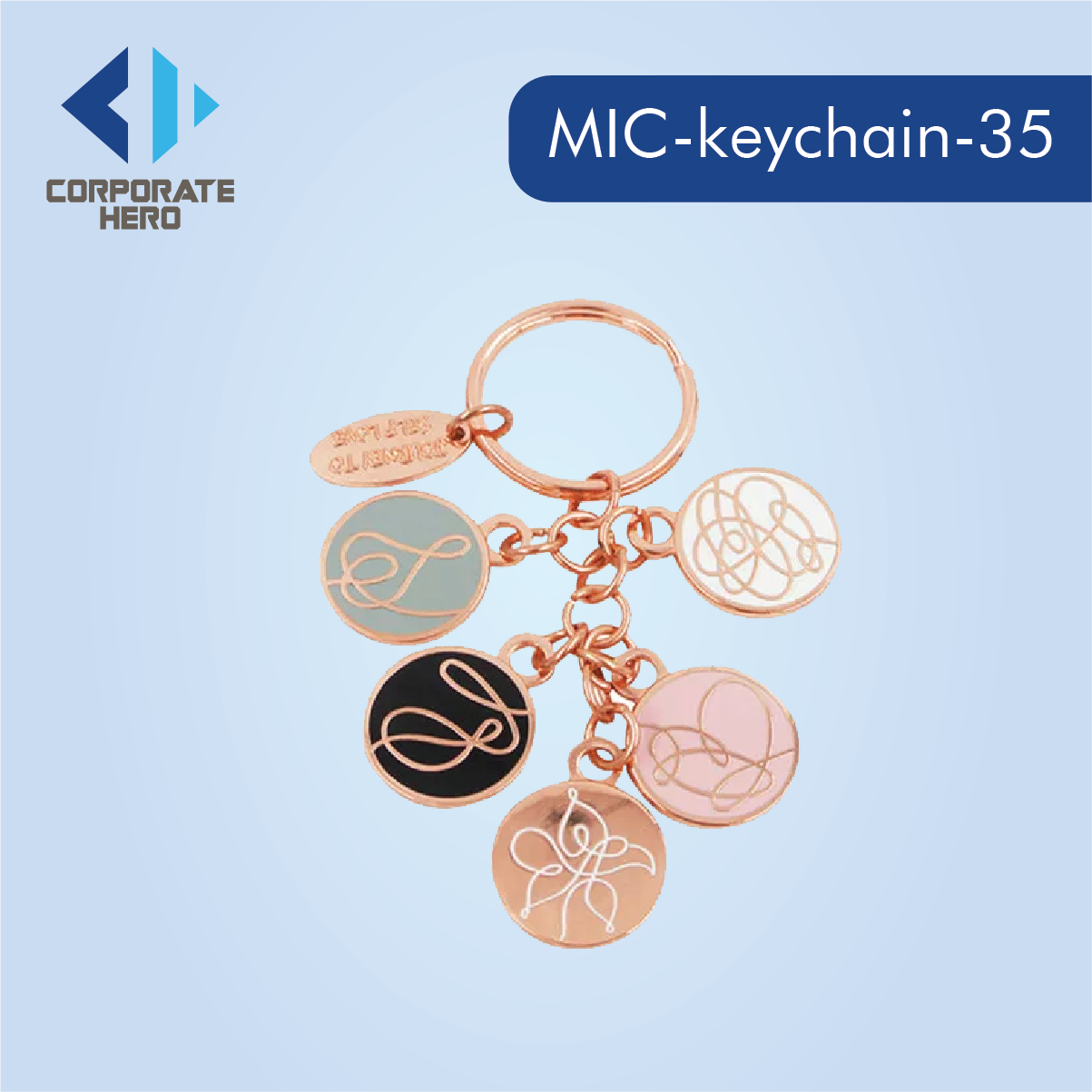 Pink Rings Keychain Custom Personalized