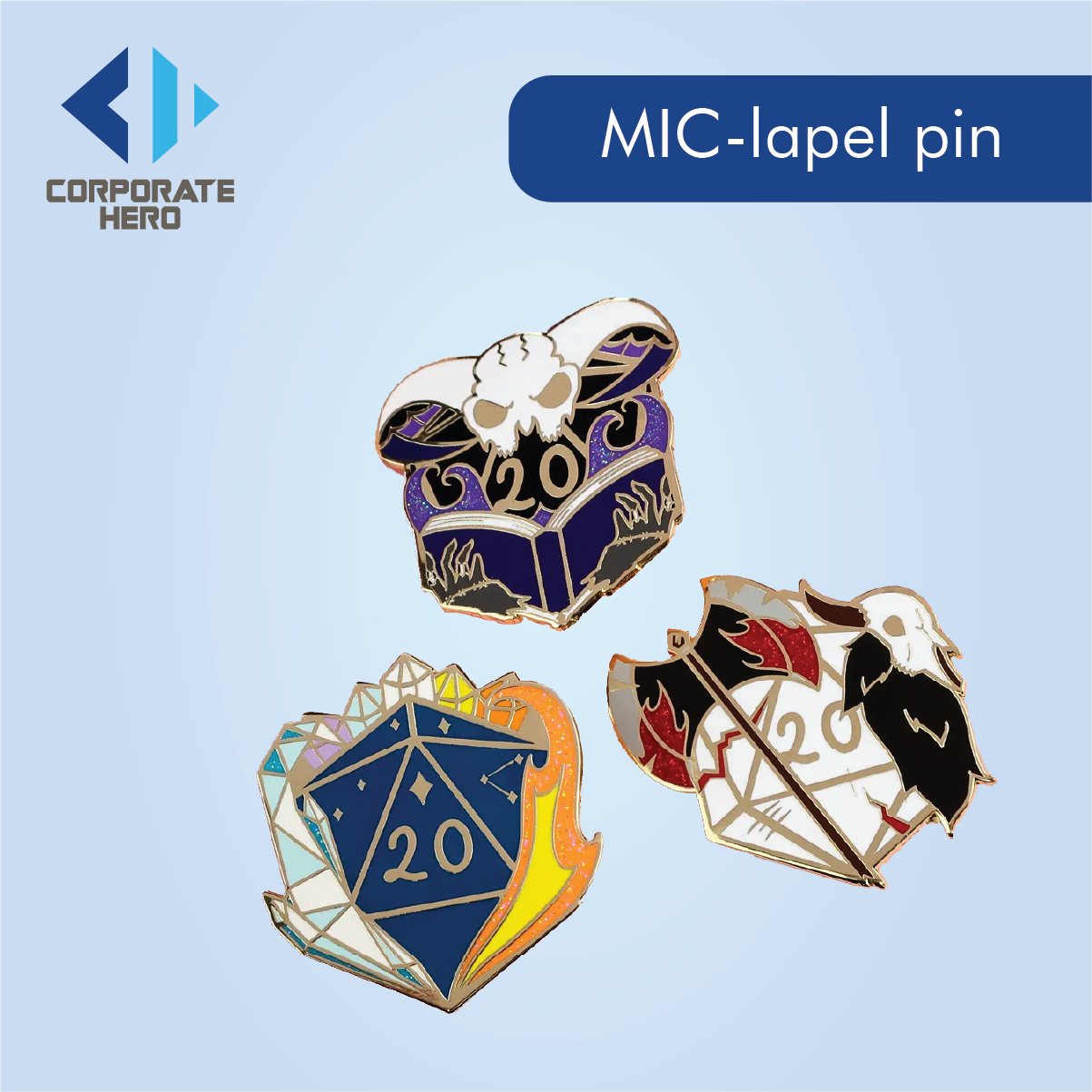 Art Black Nickel Plated Lapel Pin