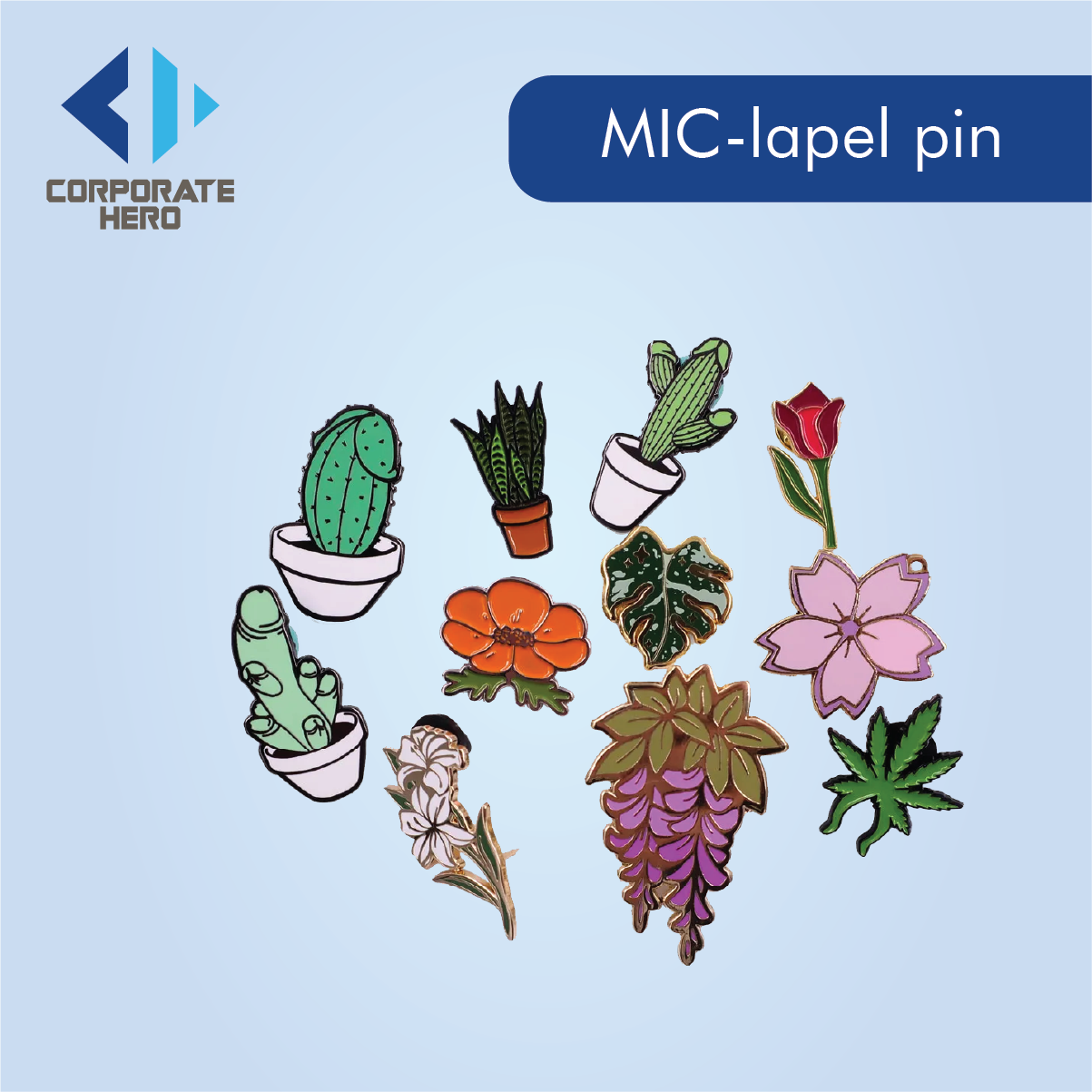 Flower Dye Gifts Lapel Pin Custom Personalized