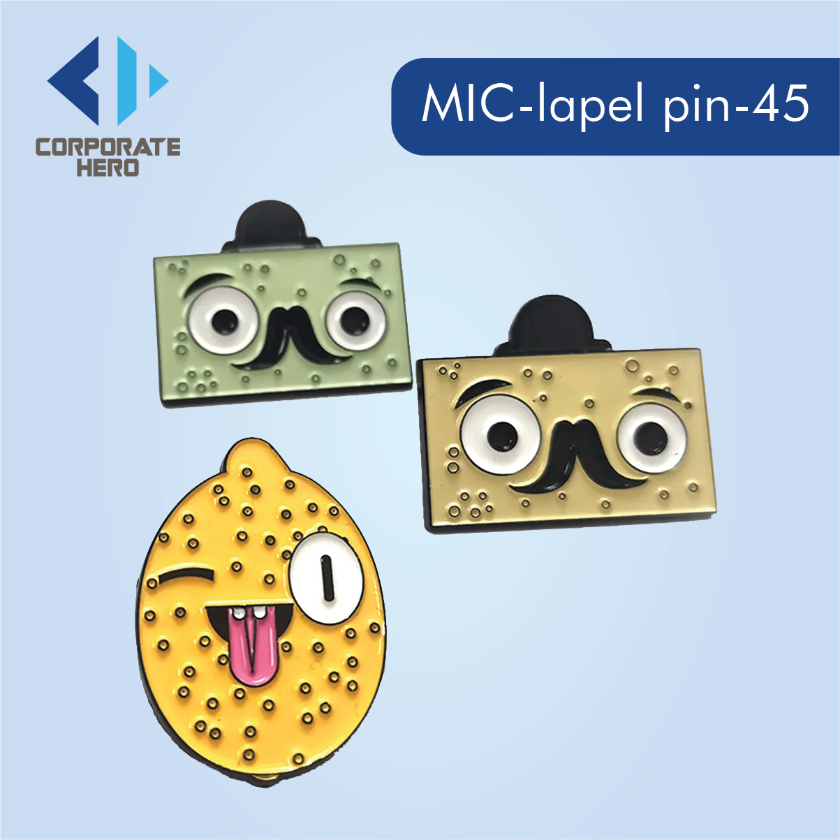 Amazing Gold Glitter Enamel Pin Custom Personalized