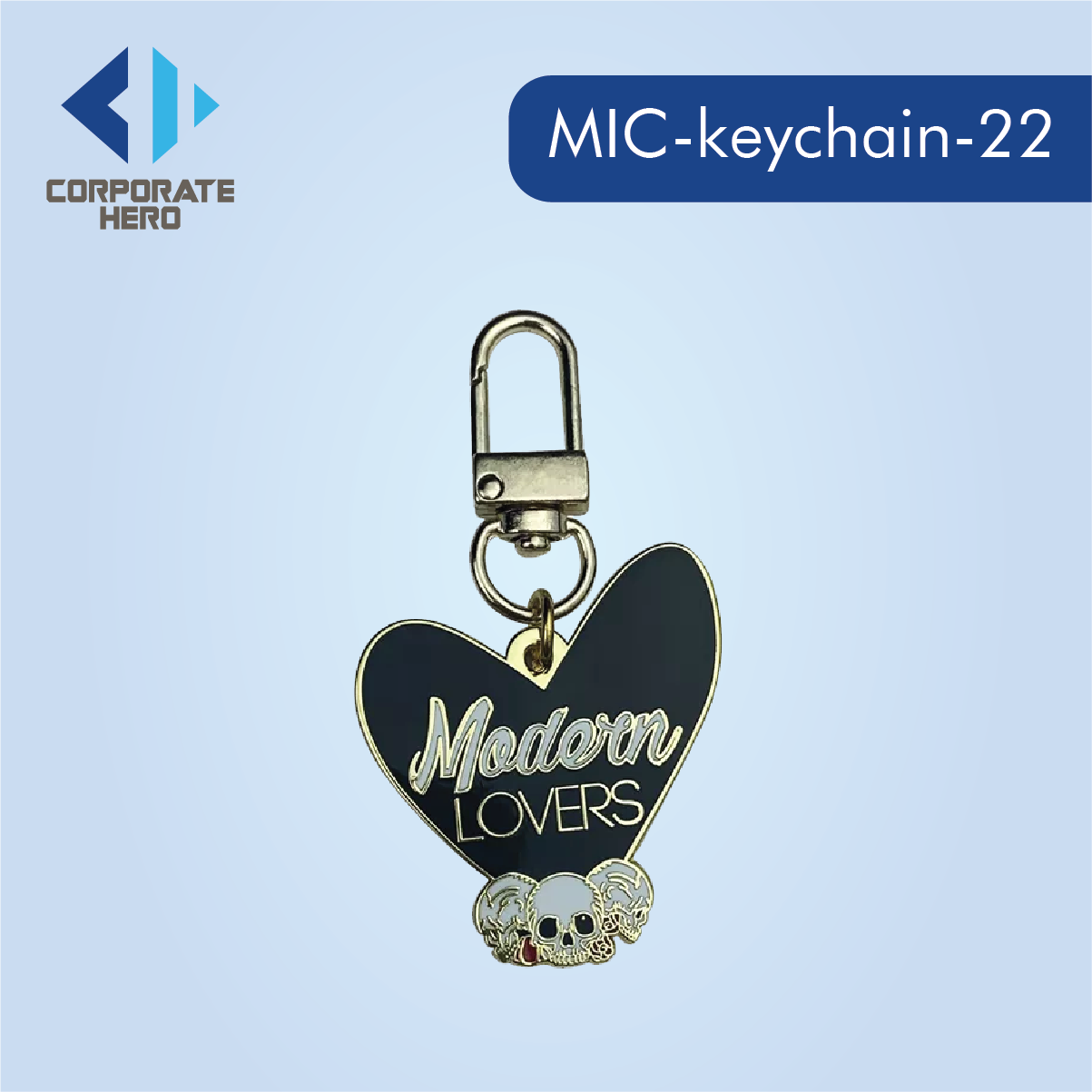 Metal Enamel Heart Keychain Custom Personalized