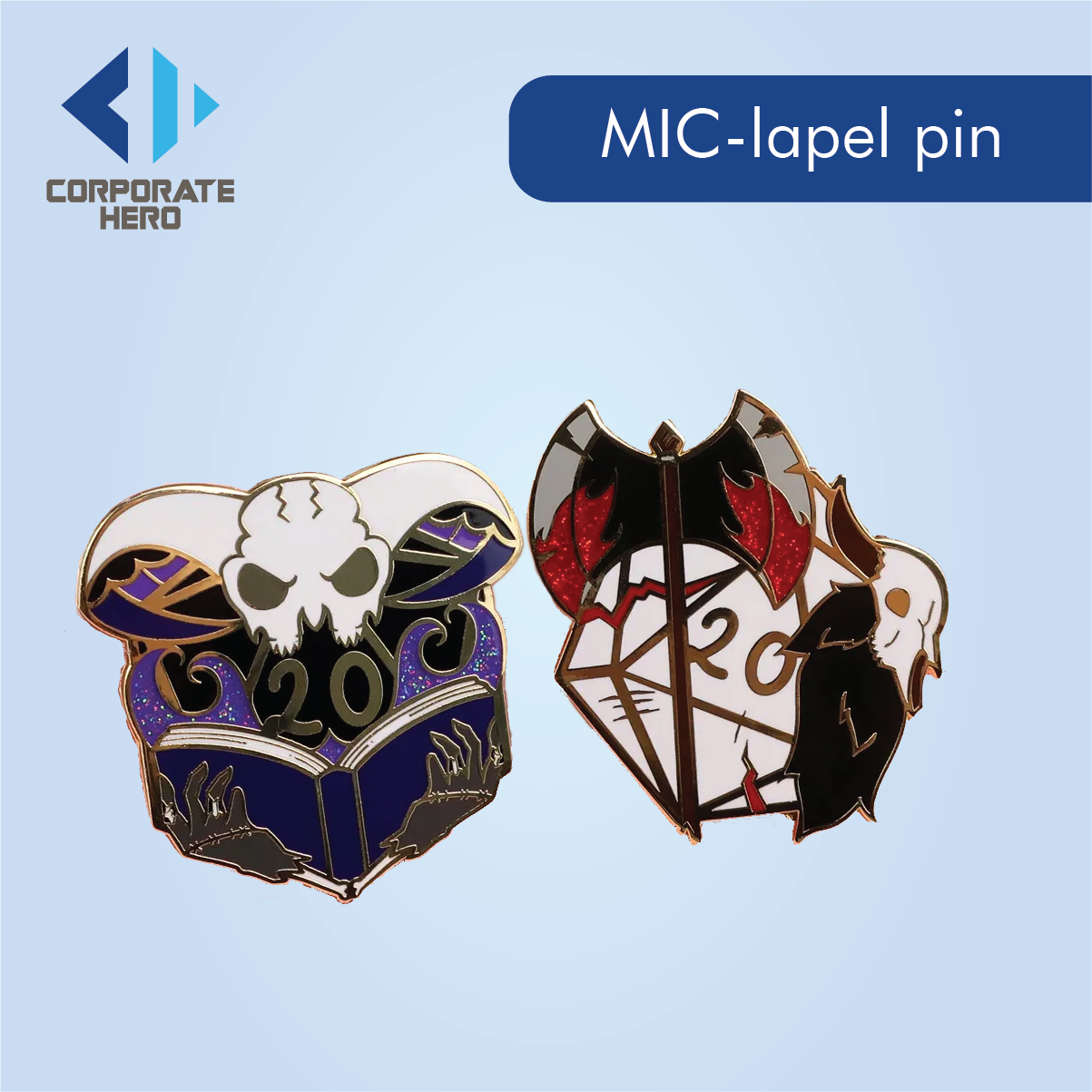 Art Black Nickel Plated Lapel Pin