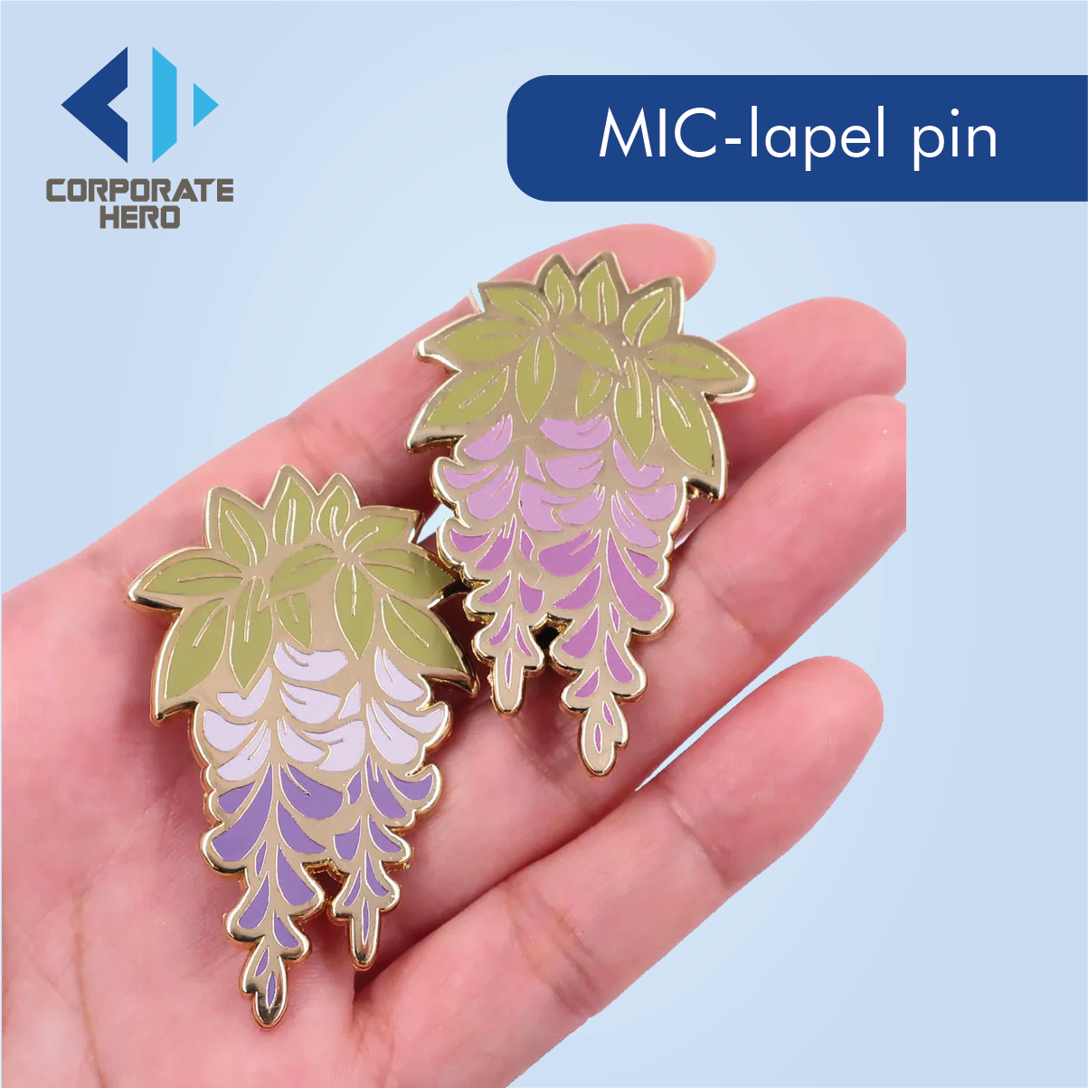 Flower Dye Gifts Lapel Pin Custom Personalized