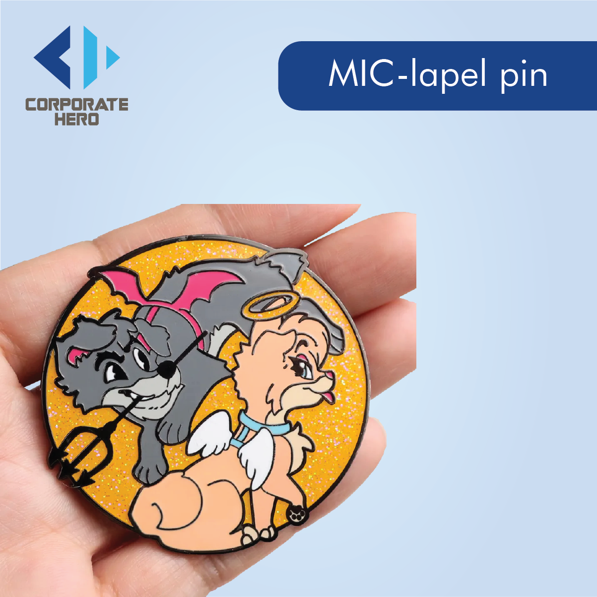 Art Black Nickel Plated Lapel Pin