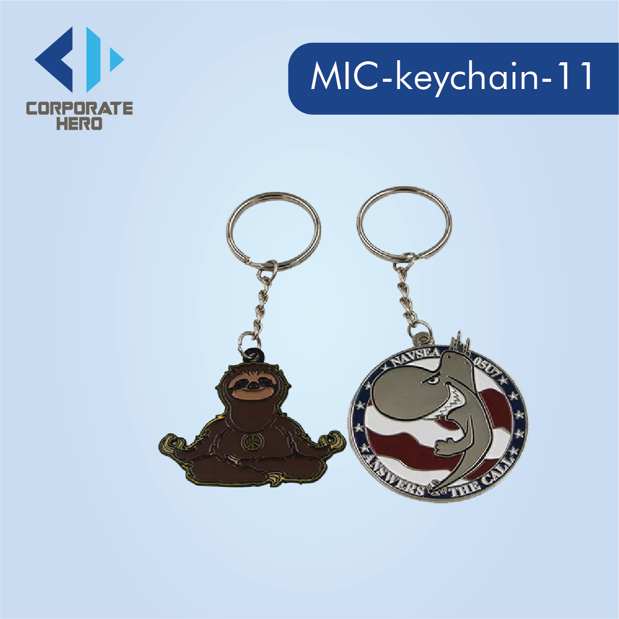 Logo Metal Keychain Custom Personalized