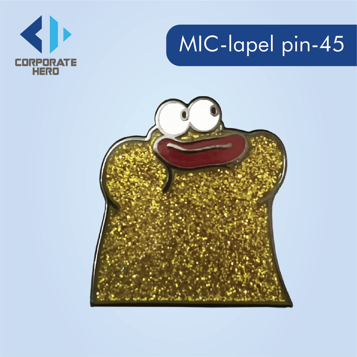 Amazing Gold Glitter Enamel Pin Custom Personalized