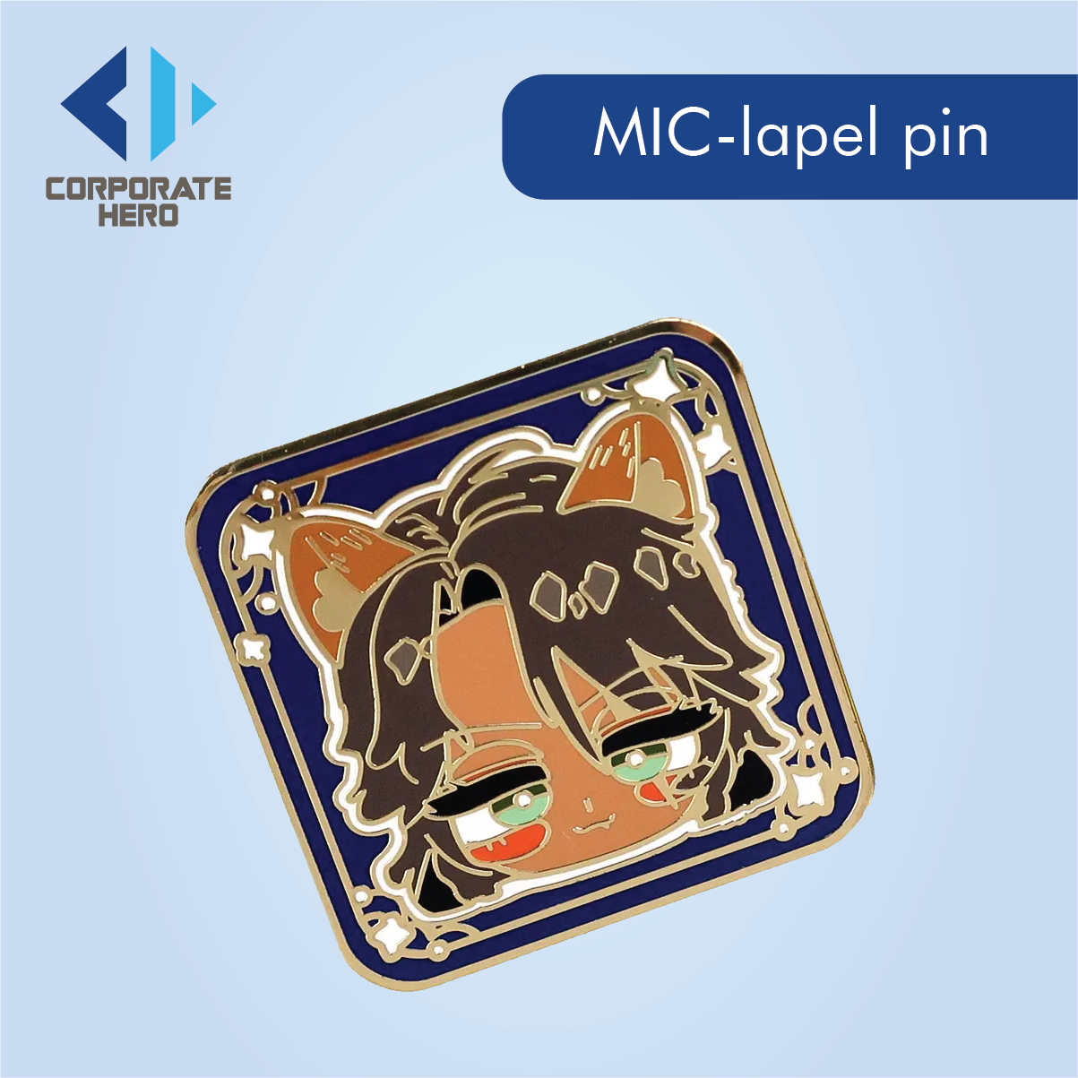 Promotional Gold Plated Lapel Pin With backing cards 