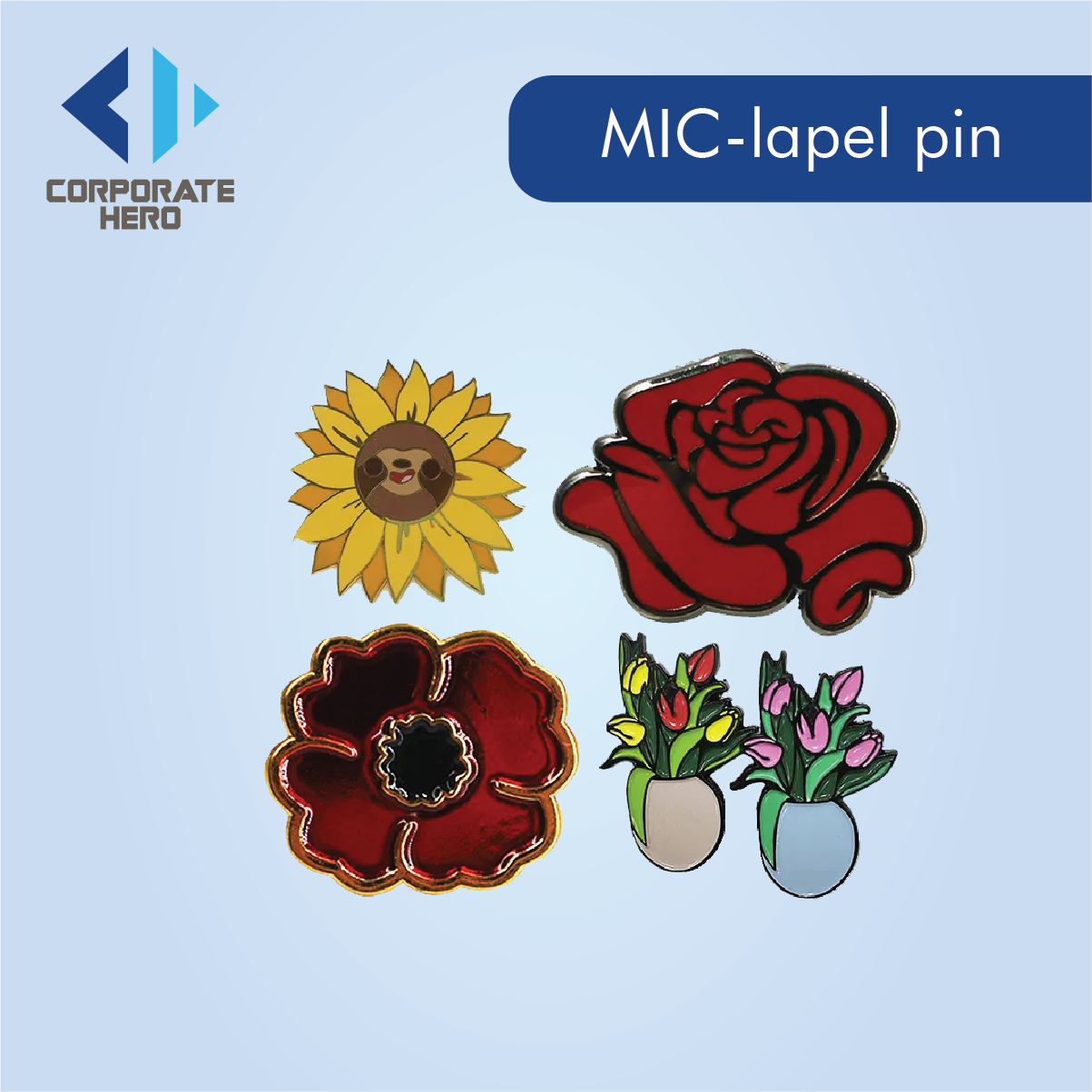 Flower Dye Gifts Lapel Pin Custom Personalized