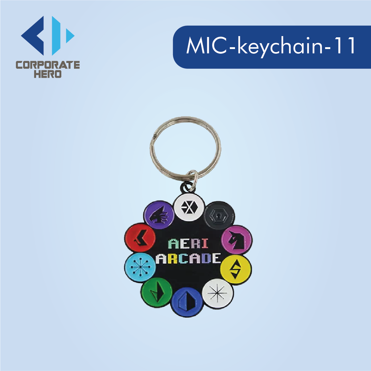 Logo Metal Keychain Custom Personalized