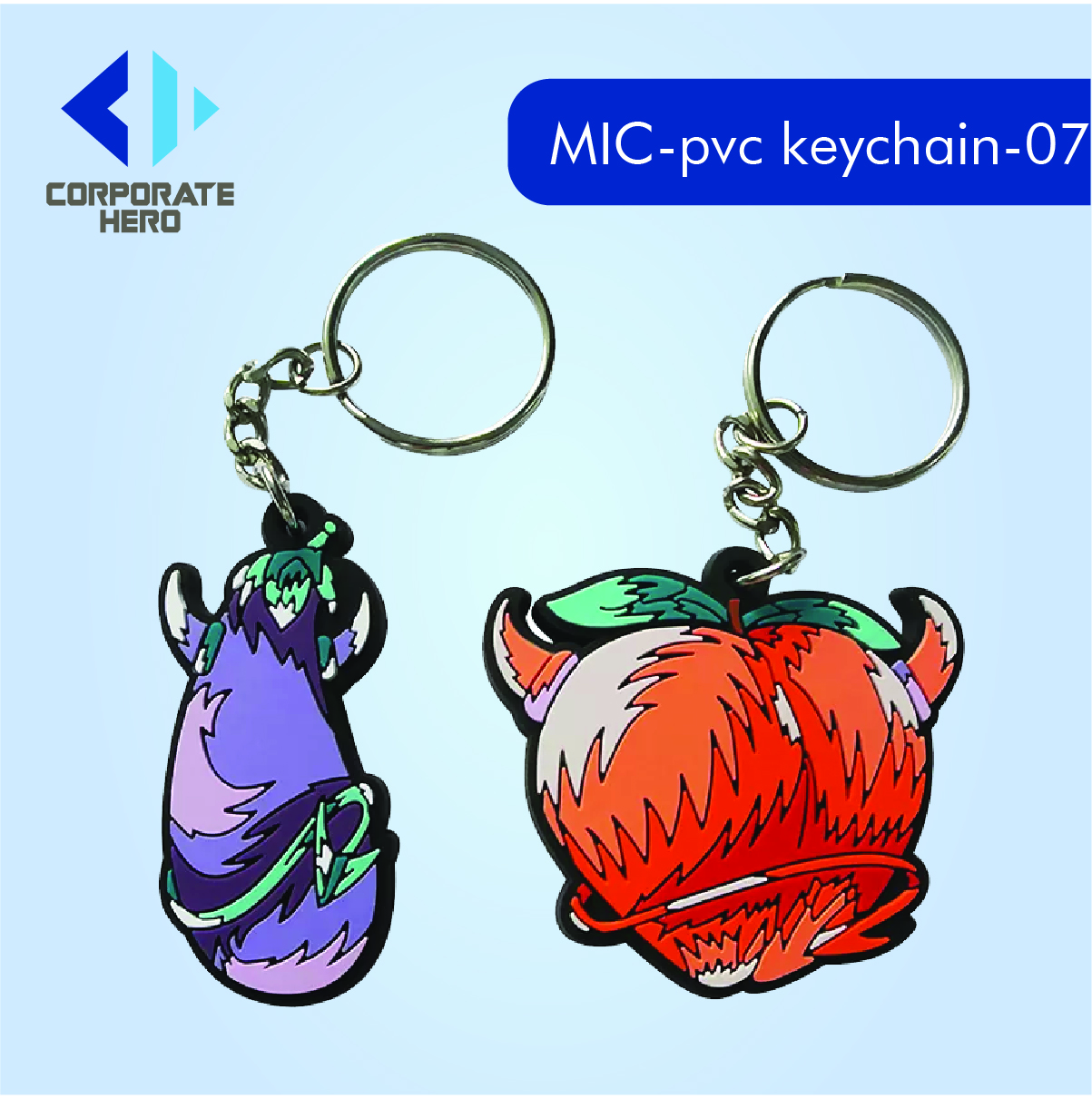Custom Animal PVC Keychain Custom Personalized
