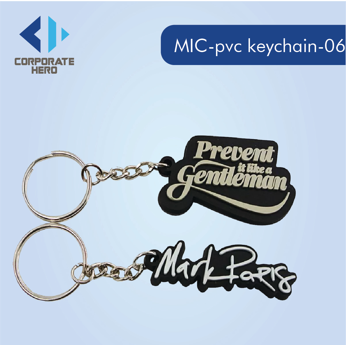 Soft Rubber Silicone Logo PVC Keychains Custom Personalized