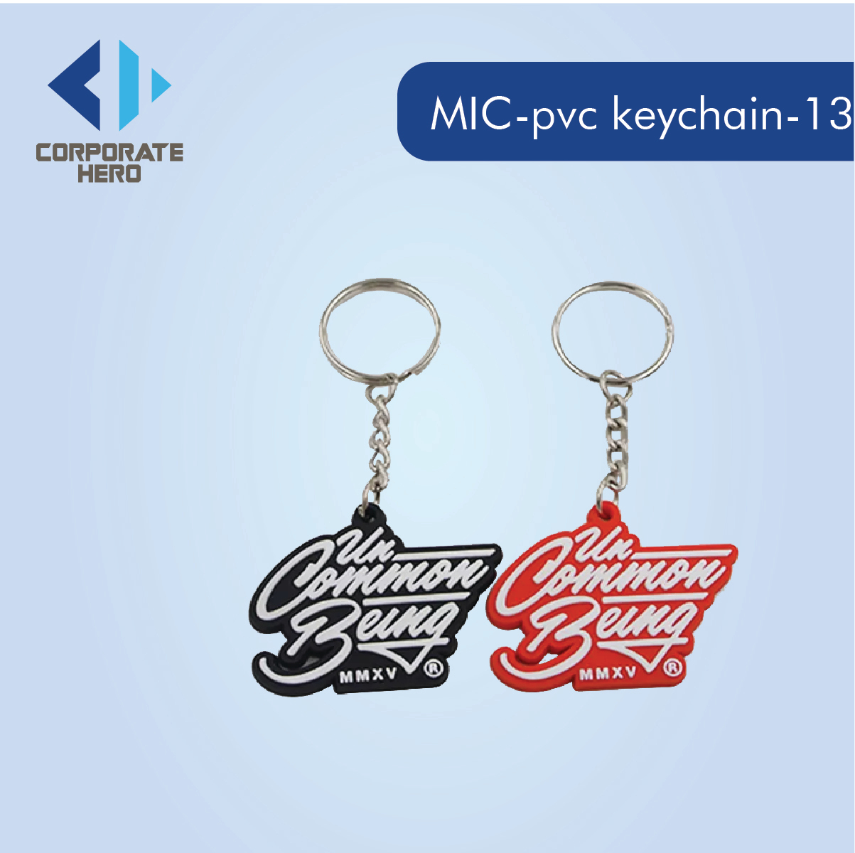 Letter Logos PVC Keychain Custom Personalized