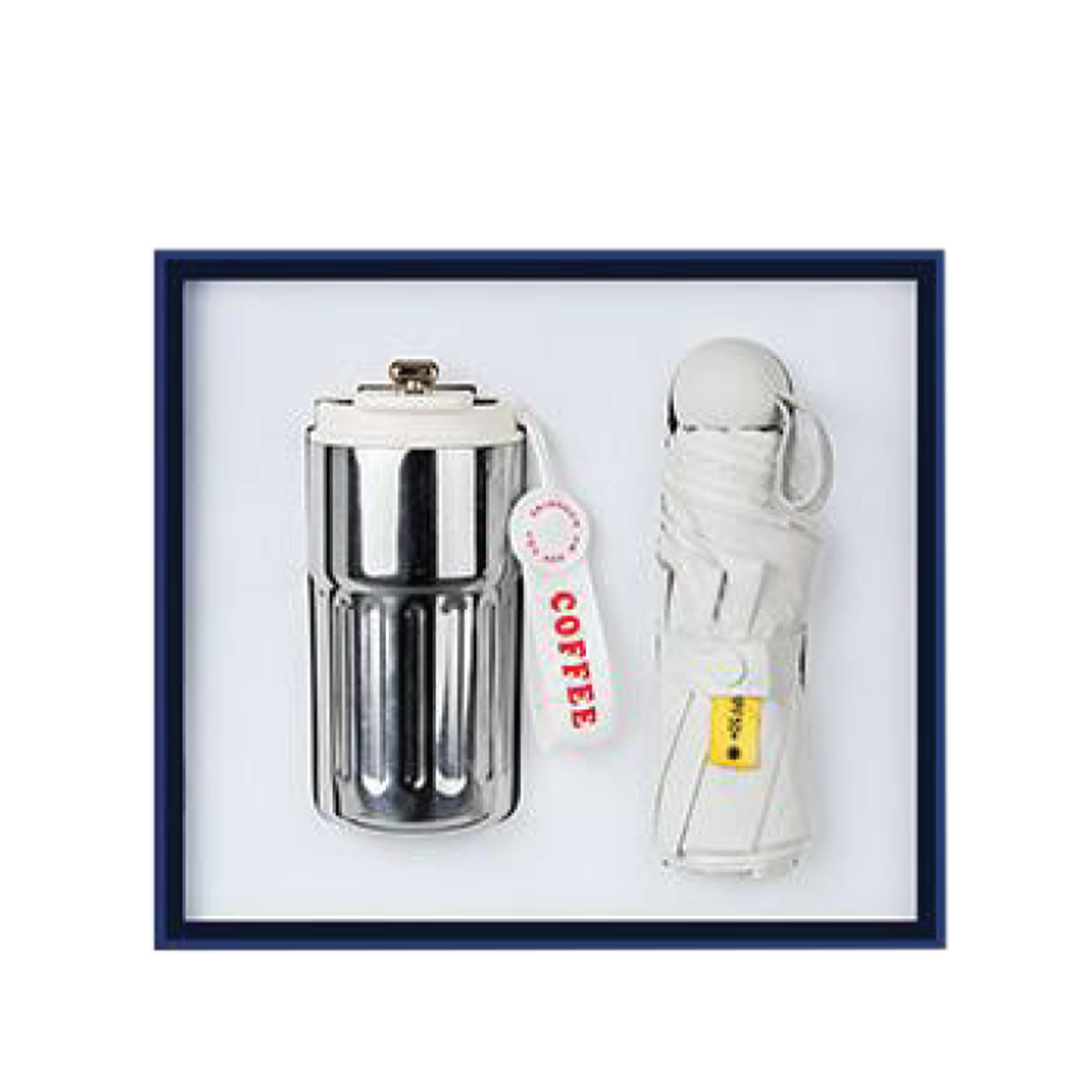 Gift Box 2 in 1 Coffee Flask + Mini Umbrella