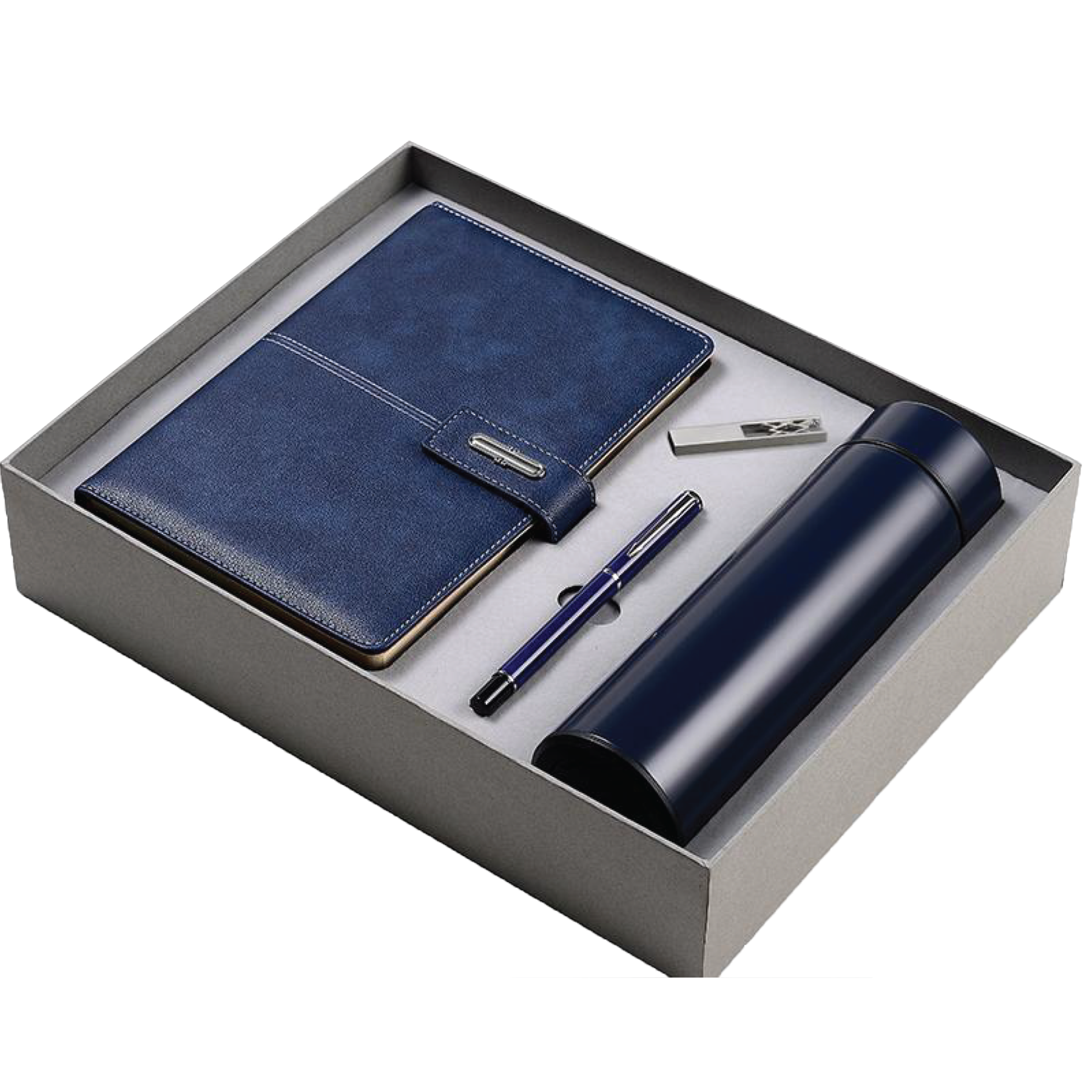 Gift Box 4 in 1 Notebook + Pen + USB drive + Smart Thermos