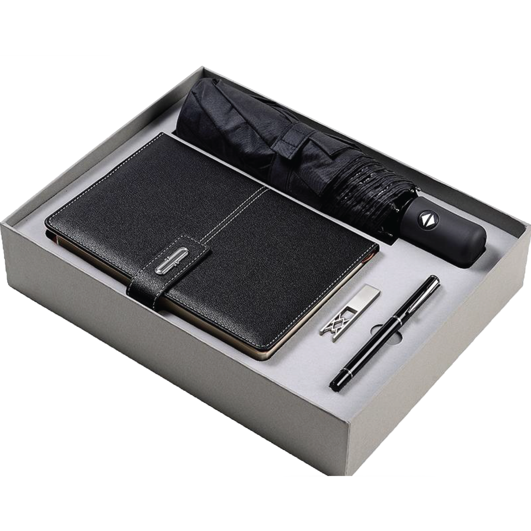 Gift Box 4 in 1 Notebook + Pen + Umbrella + USB drive
