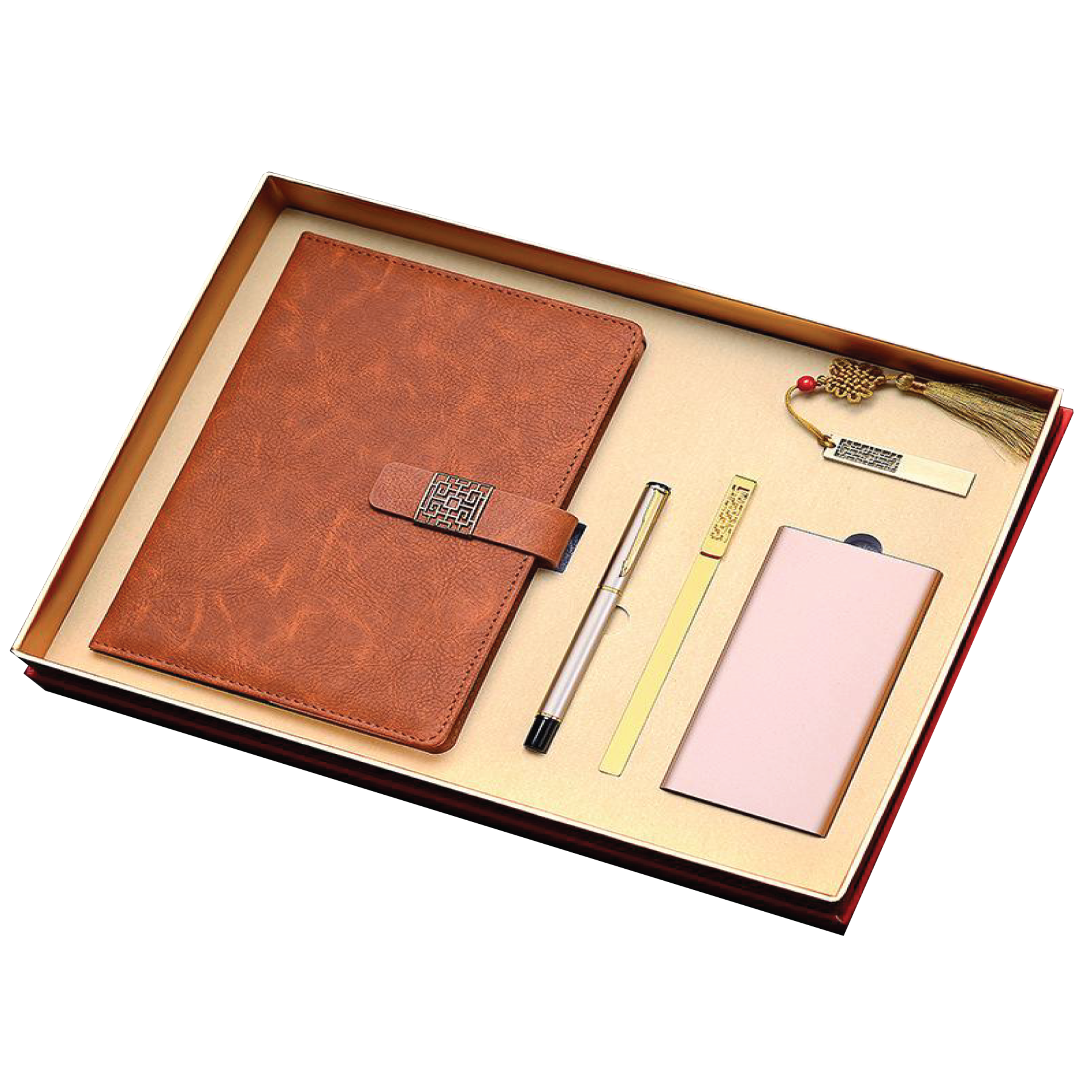 Gift Box 5 in 1 Notebook + Pen + USB drive + Powerbank + Bookmark
