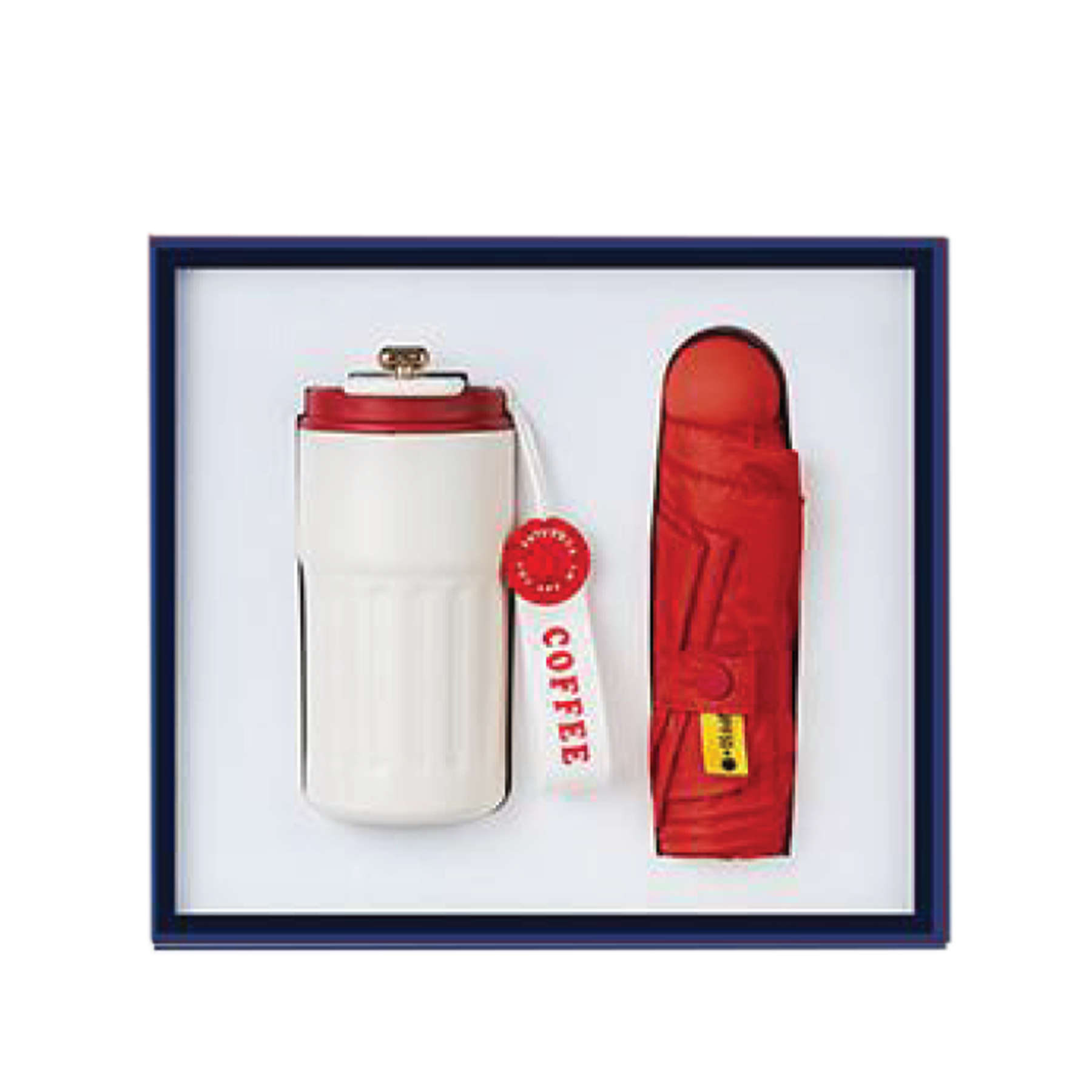 Gift Box 2 in 1 Coffee Flask + Mini Umbrella