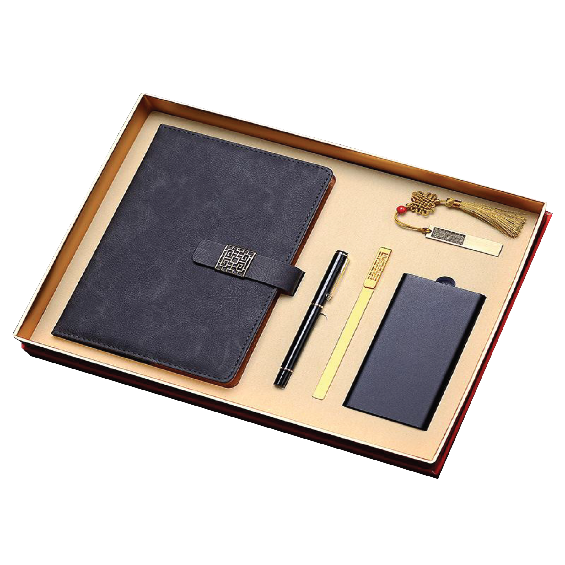 Gift Box 5 in 1 Notebook + Pen + USB drive + Powerbank + Bookmark