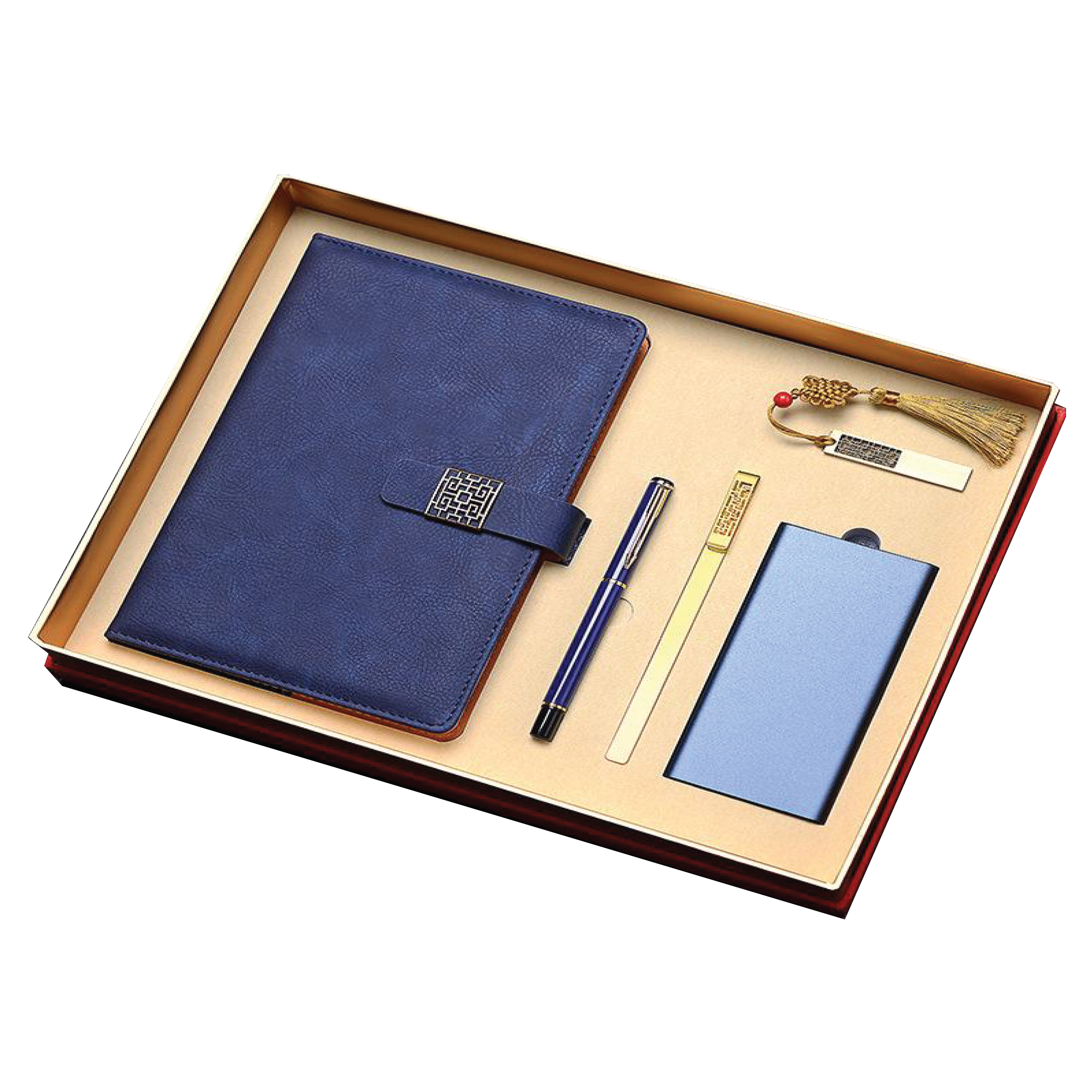 Gift Box 5 in 1 Notebook + Pen + USB drive + Powerbank + Bookmark