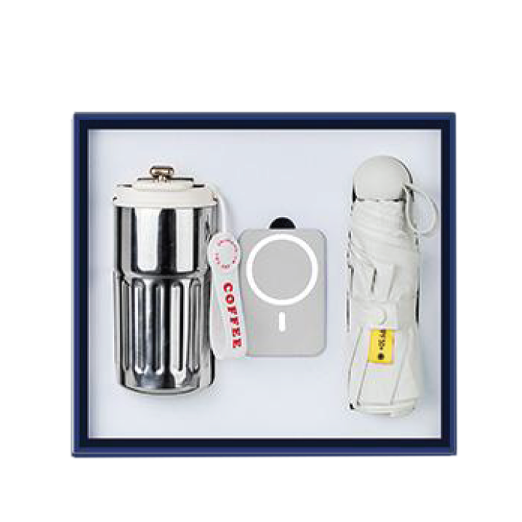 Gift Box 3 in 1 Coffee Flask + Powerbank + Mini Umbrella