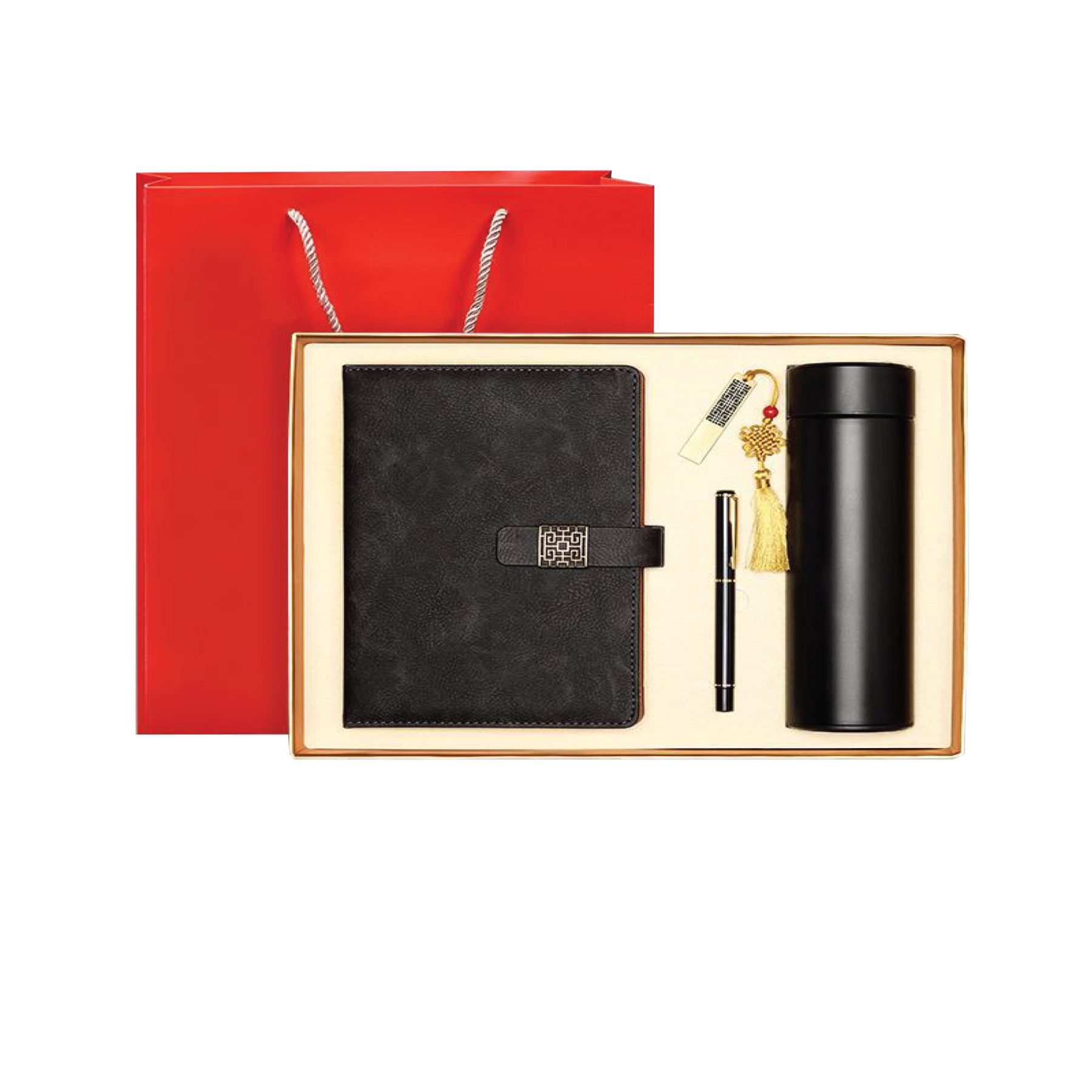 Gift Box 4 in 1 Notebook + Pen + Smart Thermos + USB drive